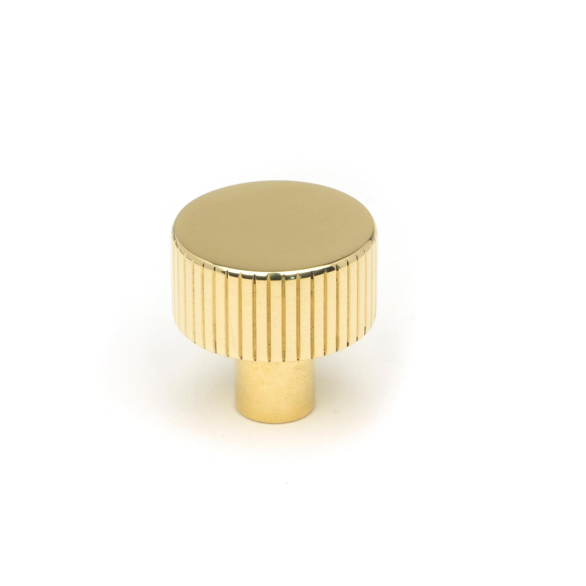 Polished Brass Judd Cabinet Knob - 25mm (No Rose) | From The Anvil - Cabinet Knobs - From The Anvil - Yester Home