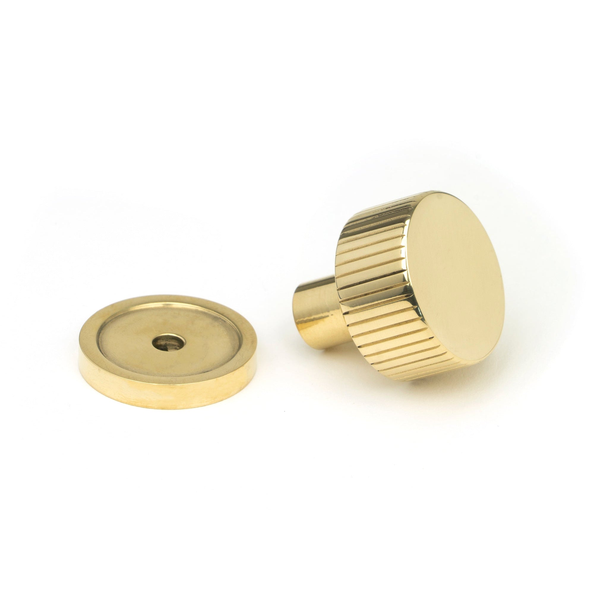 Polished Brass Judd Cabinet Knob - 25mm (Plain) | From The Anvil-Cabinet Knobs-Yester Home