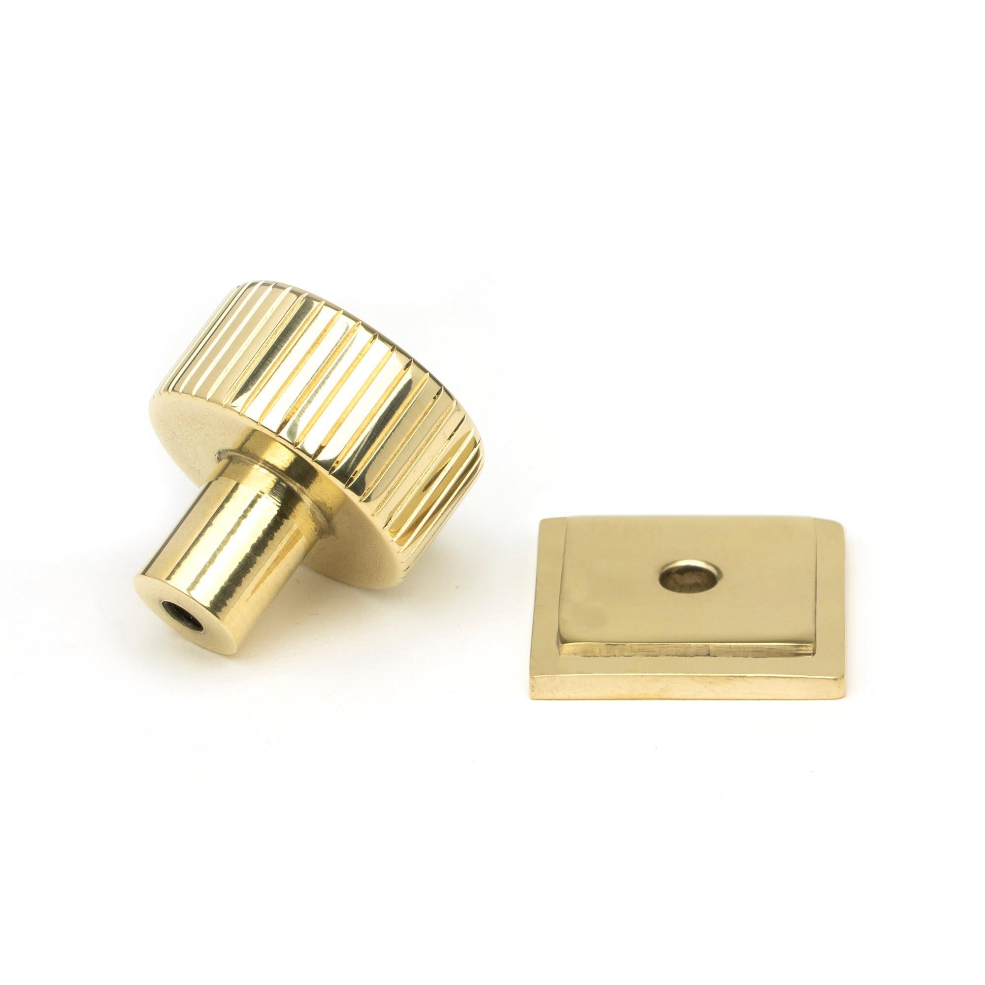 Polished Brass Judd Cabinet Knob - 25mm (Square) | From The Anvil - Cabinet Knobs - From The Anvil - Yester Home