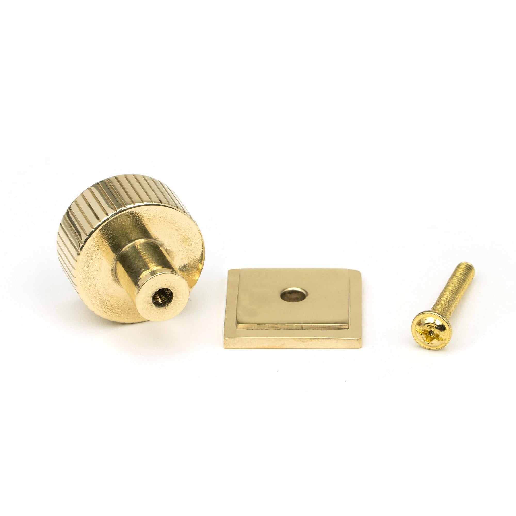 Polished Brass Judd Cabinet Knob - 25mm (Square) | From The Anvil - Cabinet Knobs - From The Anvil - Yester Home