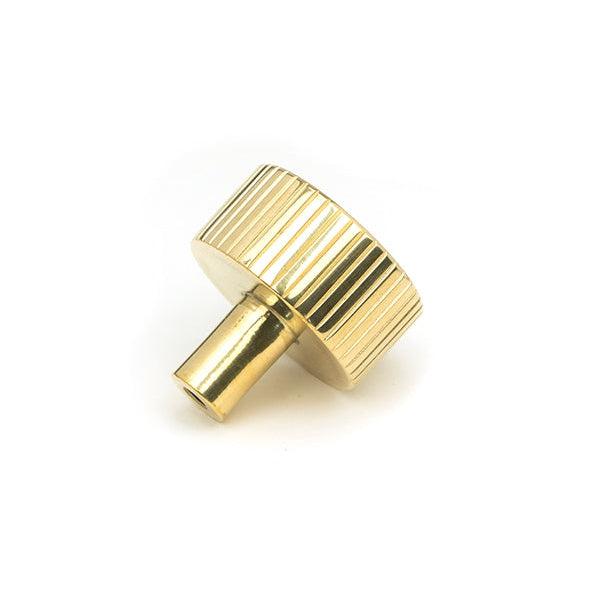 Polished Brass Judd Cabinet Knob - 32mm (No Rose) | From The Anvil-Cabinet Knobs-Yester Home