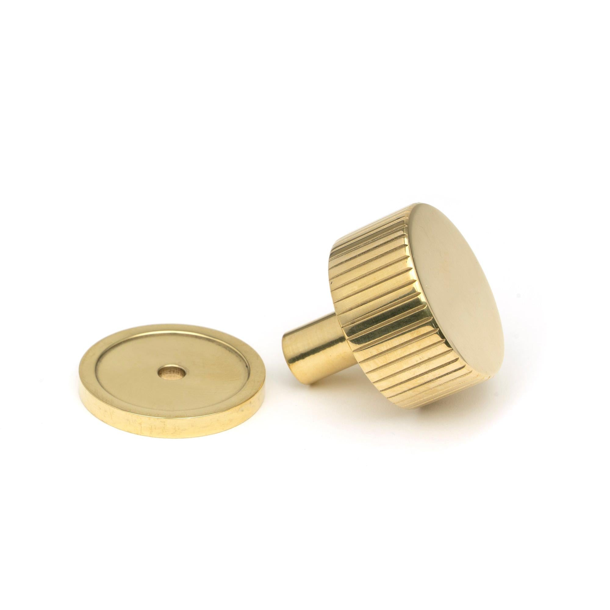 Polished Brass Judd Cabinet Knob - 32mm (Plain) | From The Anvil - Cabinet Knobs - From The Anvil - Yester Home