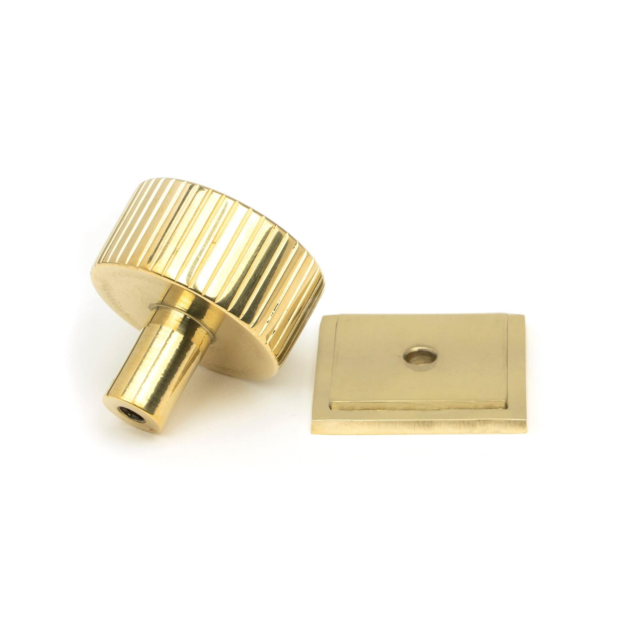 Polished Brass Judd Cabinet Knob - 32mm (Square) | From The Anvil - Cabinet Knobs - From The Anvil - Yester Home