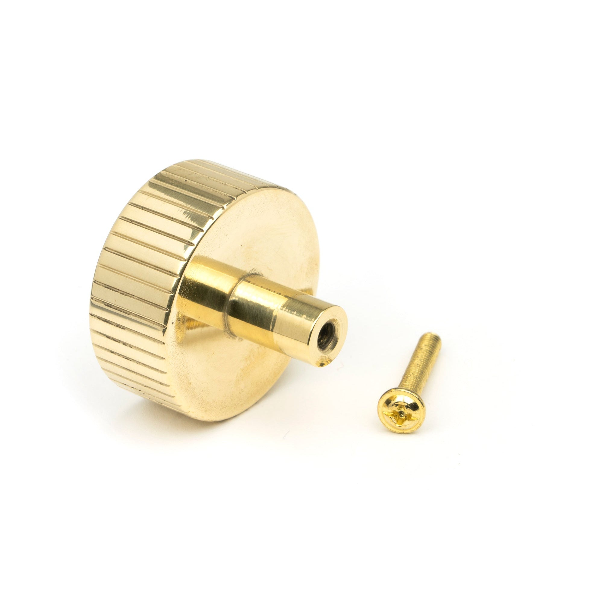 Polished Brass Judd Cabinet Knob - 38mm (No Rose) | From The Anvil-Cabinet Knobs-Yester Home