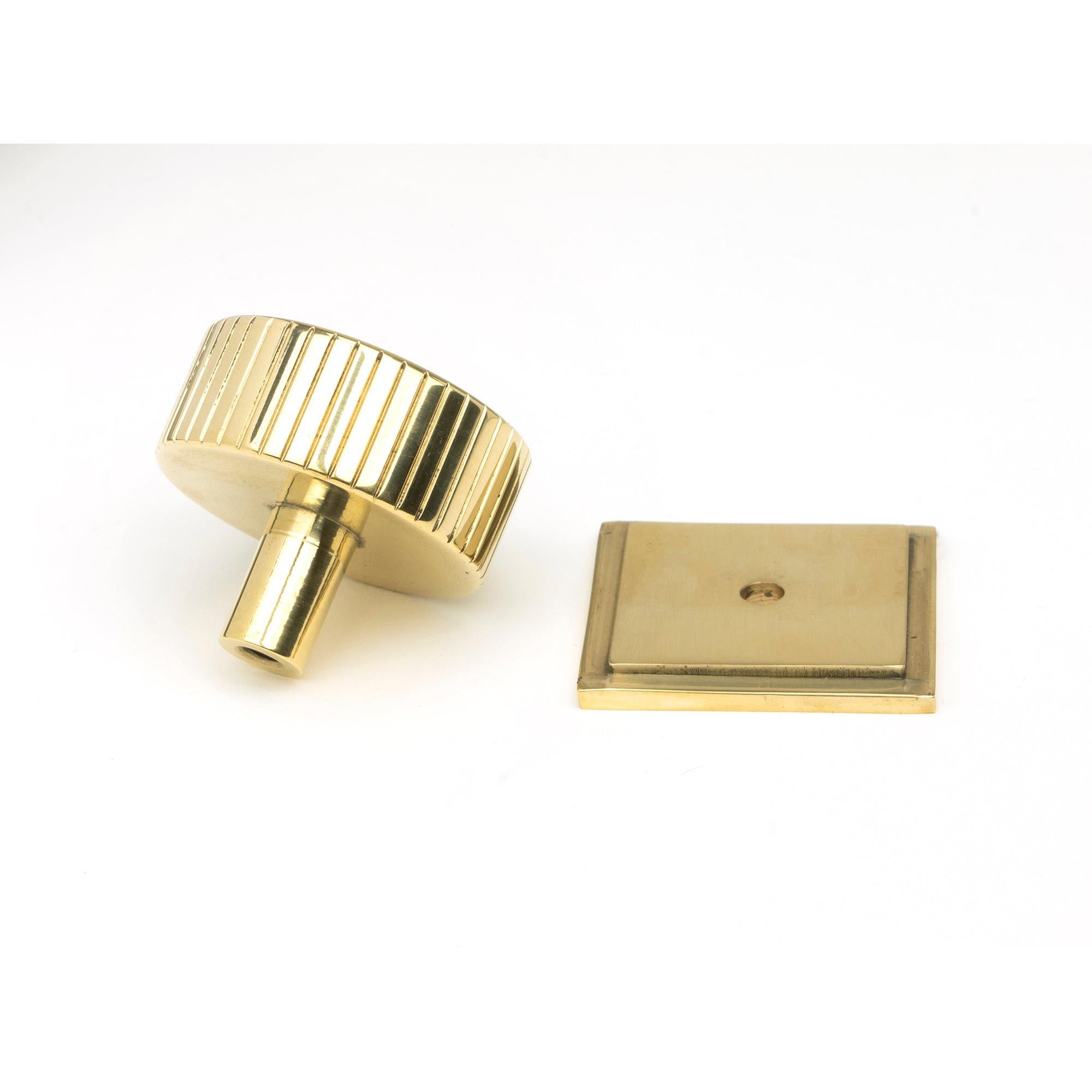 Polished Brass Judd Cabinet Knob - 38mm (Square) | From The Anvil - Cabinet Knobs - From The Anvil - Yester Home