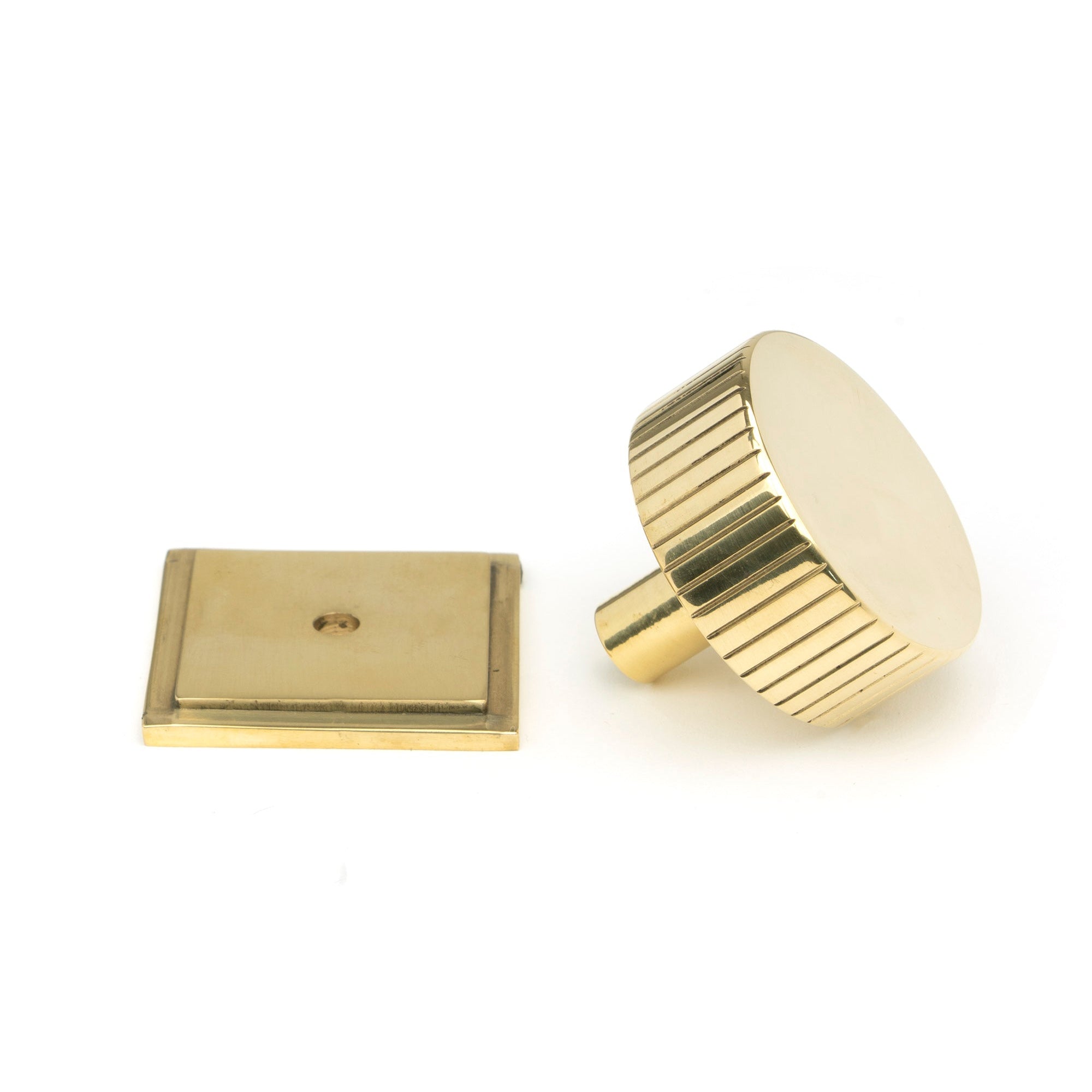 Polished Brass Judd Cabinet Knob - 38mm (Square) | From The Anvil-Cabinet Knobs-Yester Home