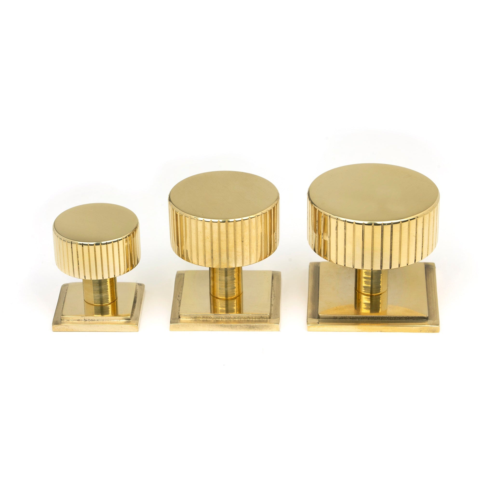 Polished Brass Judd Cabinet Knob - 38mm (Square) | From The Anvil-Cabinet Knobs-Yester Home