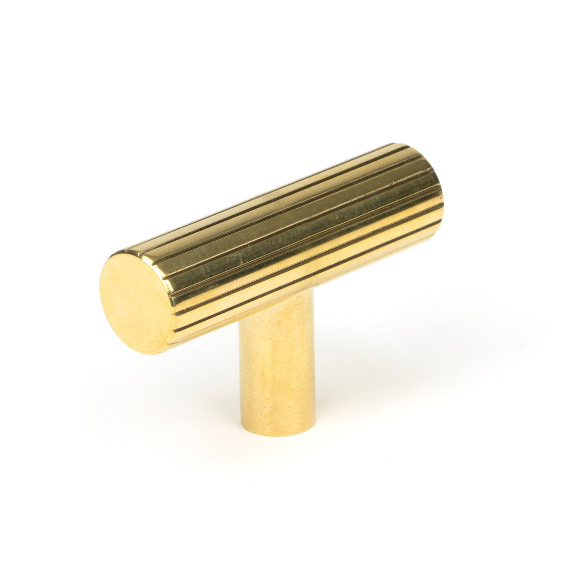 Polished Brass Judd T-Bar | From The Anvil - Cabinet Knobs - From The Anvil - Yester Home