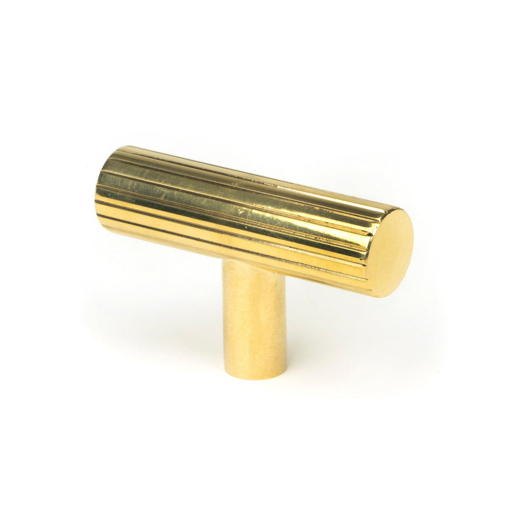 Polished Brass Judd T-Bar | From The Anvil-Cabinet Knobs-Yester Home