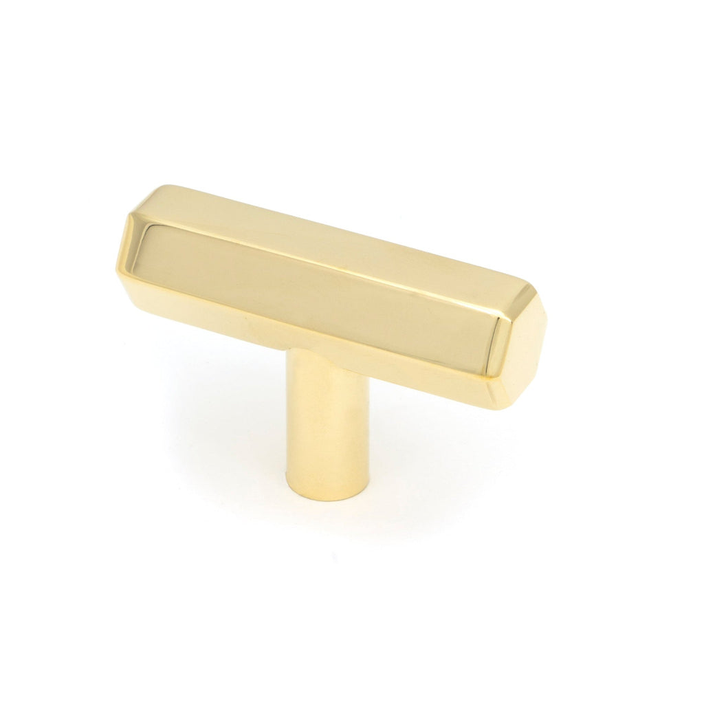 Polished Brass Kahlo T-Bar | From The Anvil-Cabinet Knobs-Yester Home