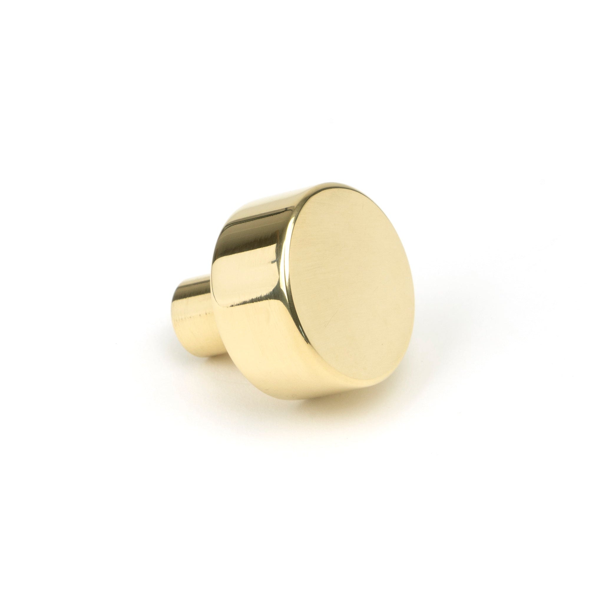 Polished Brass Kelso Cabinet Knob - 25mm (No Rose) | From The Anvil-Cabinet Knobs-Yester Home