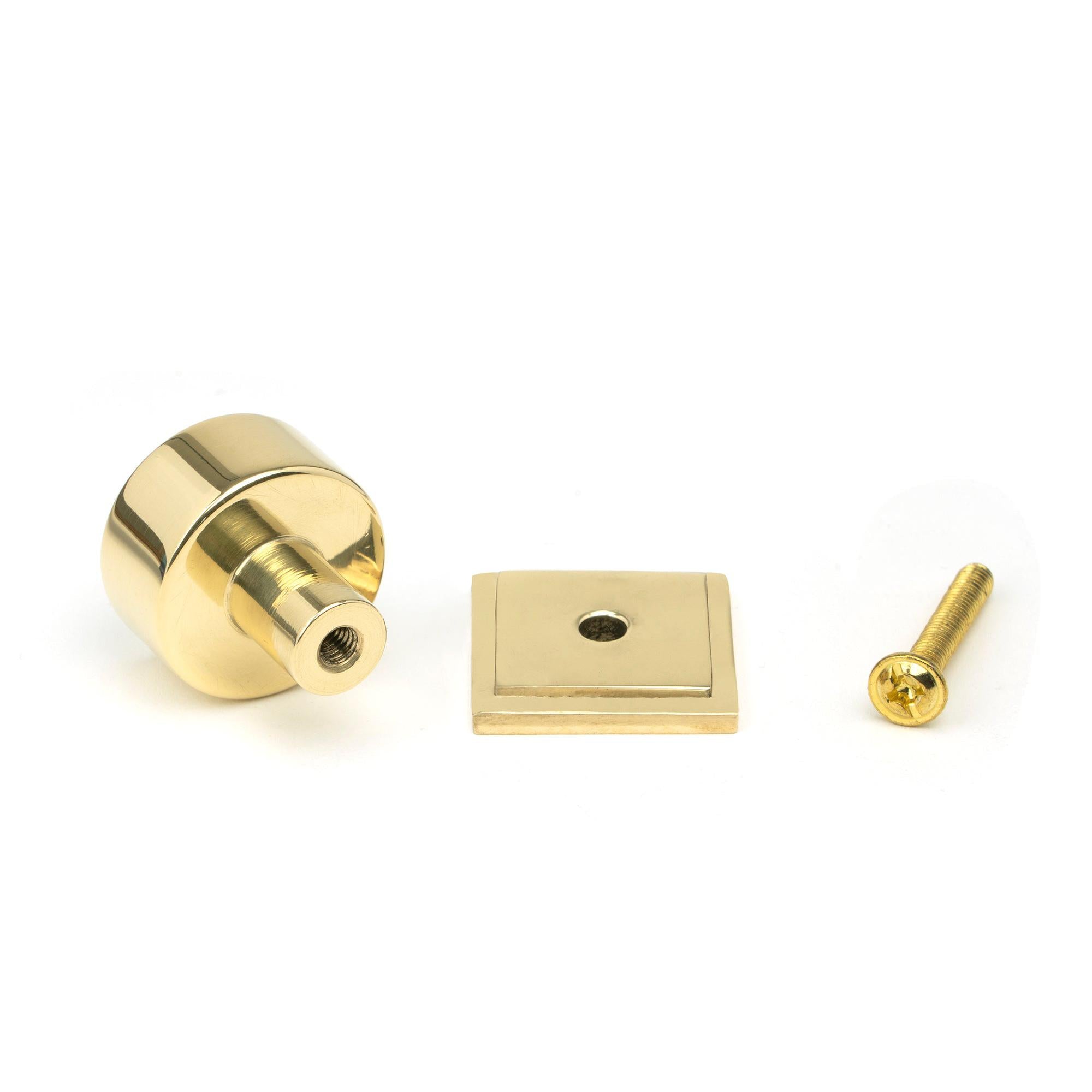 Polished Brass Kelso Cabinet Knob - 25mm (Square) | From The Anvil - Cabinet Knobs - From The Anvil - Yester Home