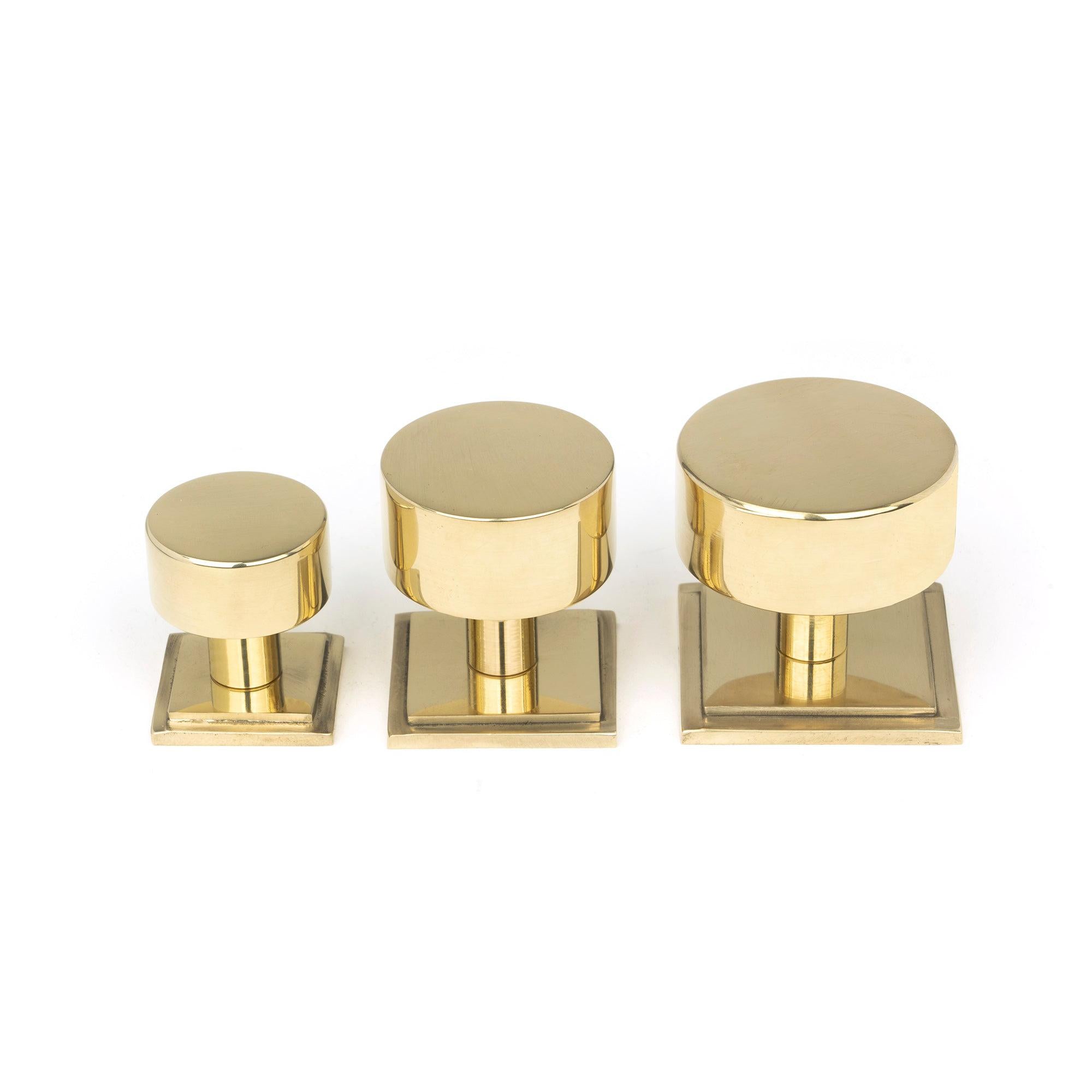 Polished Brass Kelso Cabinet Knob - 25mm (Square) | From The Anvil - Cabinet Knobs - From The Anvil - Yester Home