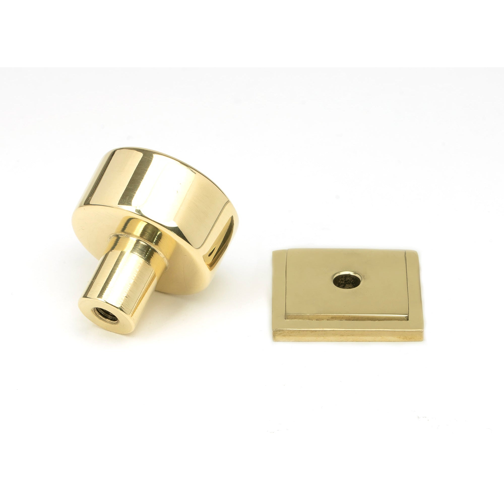 Polished Brass Kelso Cabinet Knob - 25mm (Square) | From The Anvil-Cabinet Knobs-Yester Home