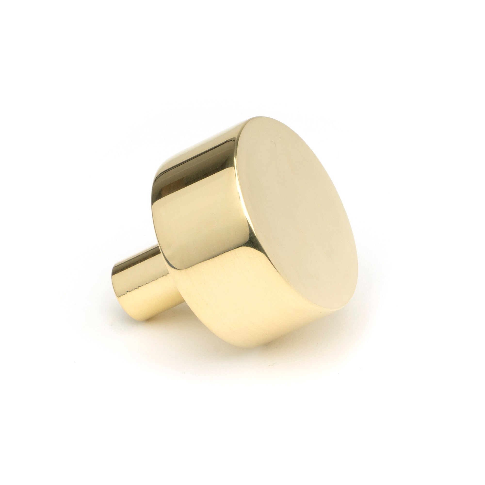 Polished Brass Kelso Cabinet Knob - 32mm (No Rose) | From The Anvil-Cabinet Knobs-Yester Home