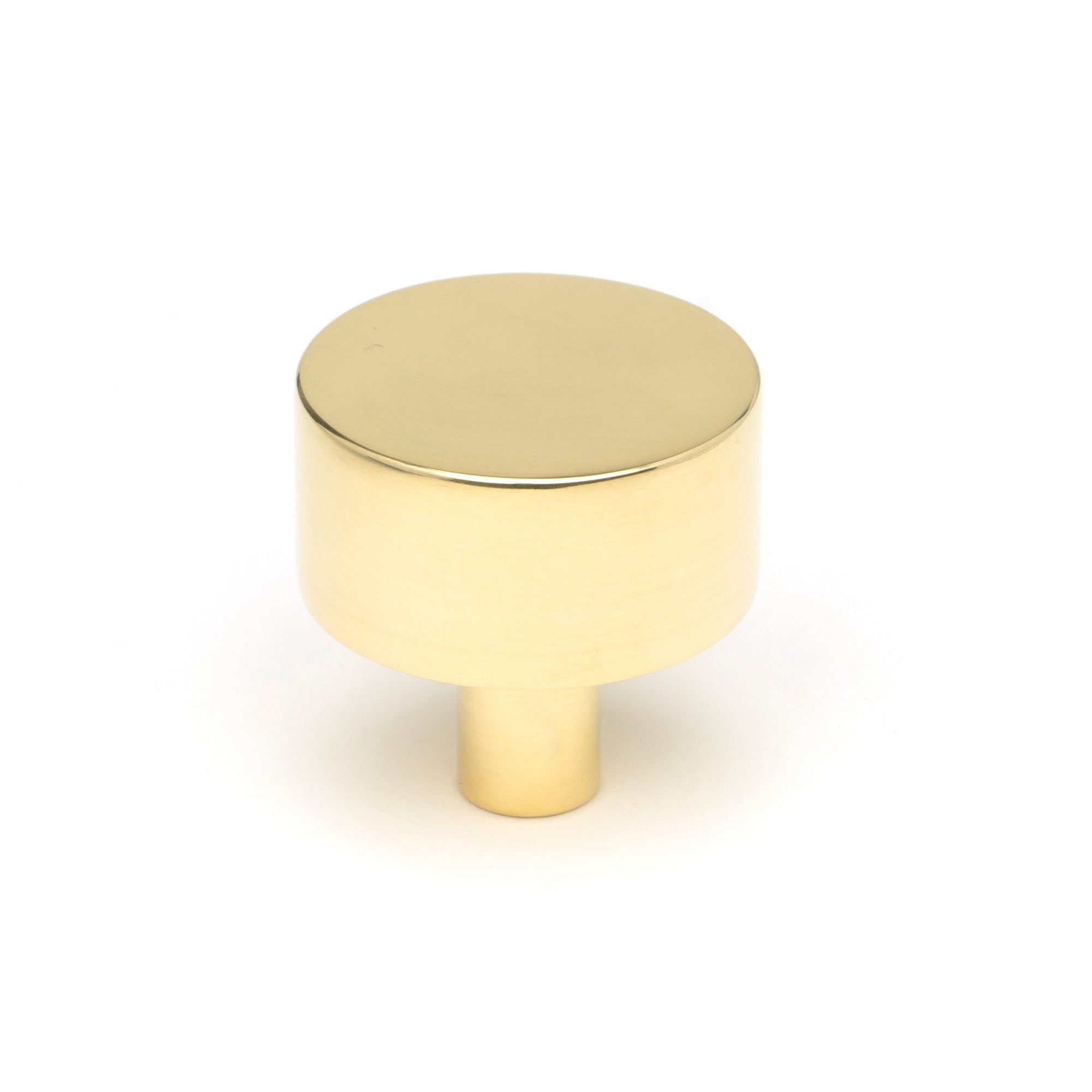 Polished Brass Kelso Cabinet Knob - 32mm (No Rose) | From The Anvil-Cabinet Knobs-Yester Home
