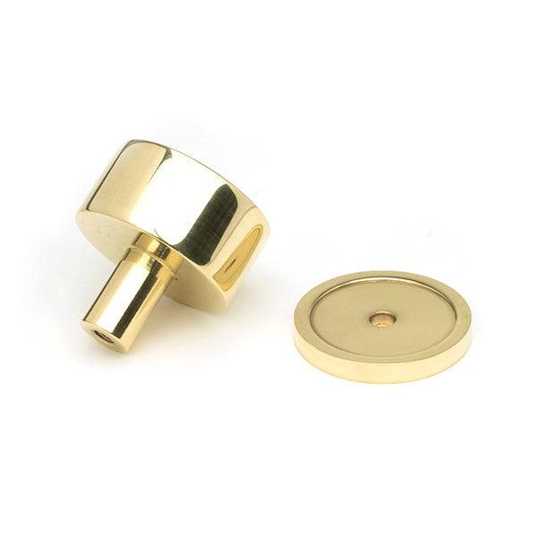 Polished Brass Kelso Cabinet Knob - 32mm (Plain) | From The Anvil-Cabinet Knobs-Yester Home