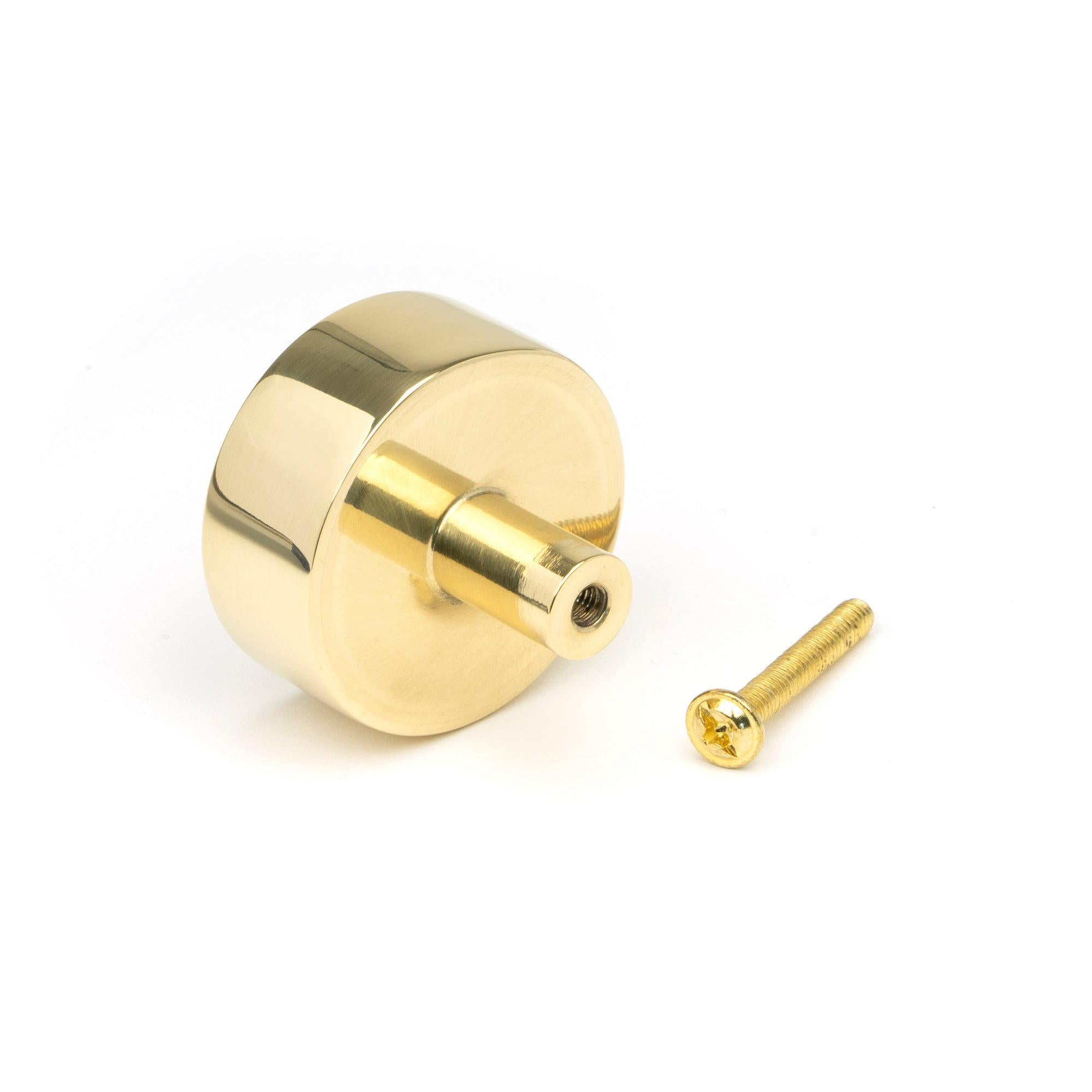 Polished Brass Kelso Cabinet Knob - 38mm (No Rose) | From The Anvil - Cabinet Knobs - From The Anvil - Yester Home