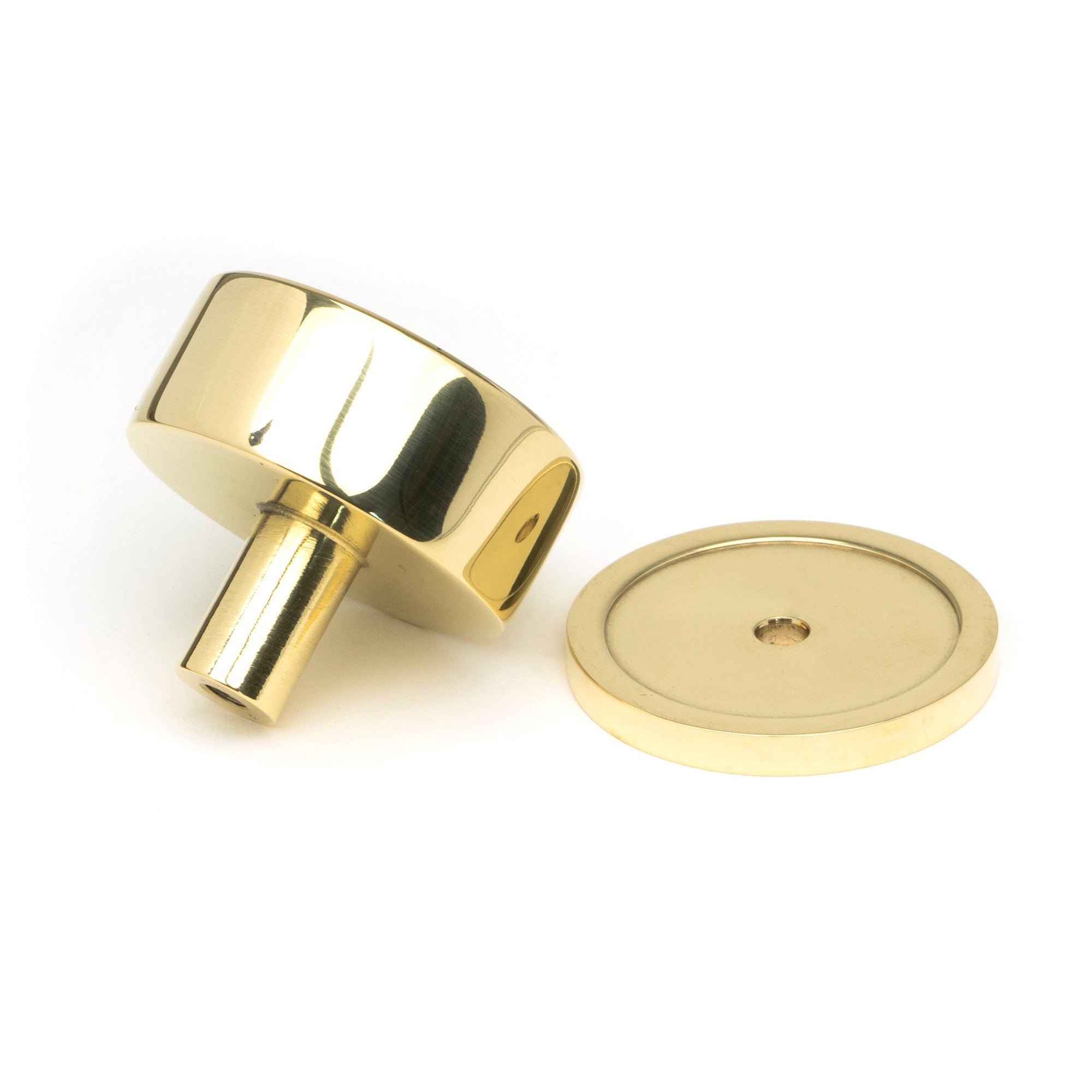 Polished Brass Kelso Cabinet Knob - 38mm (Plain) | From The Anvil-Cabinet Knobs-Yester Home