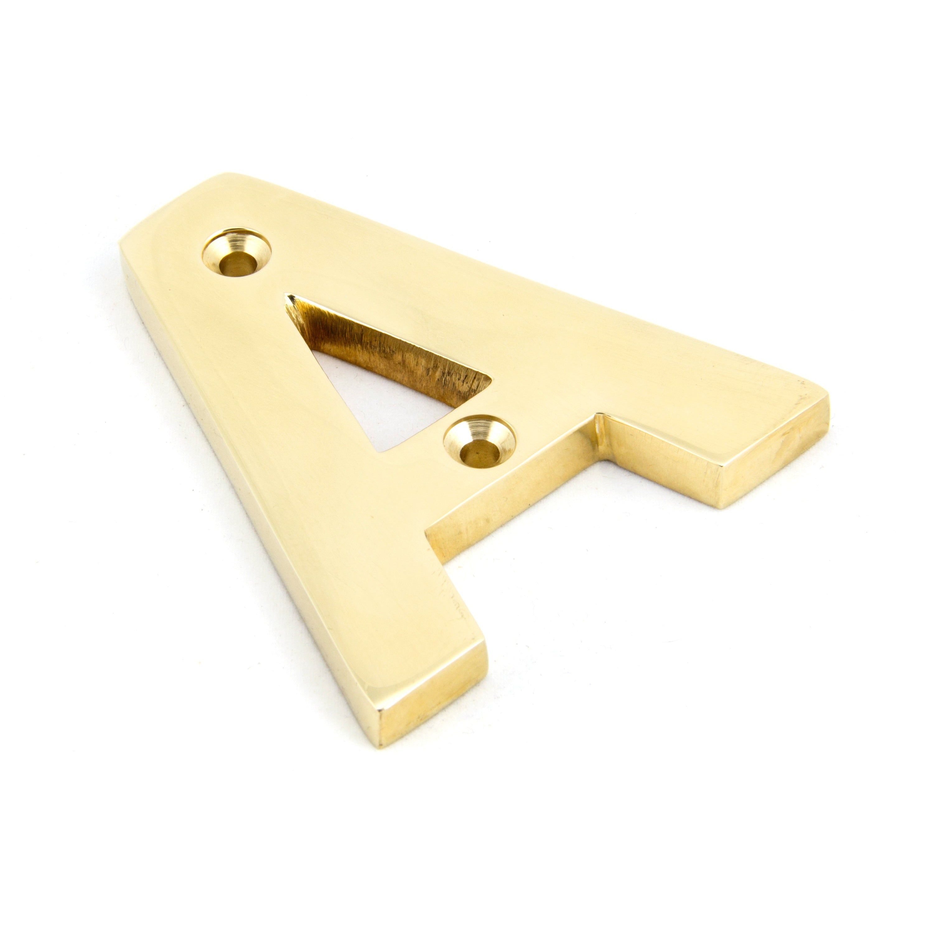 Polished Brass Letter A | From The Anvil-Letters-Yester Home