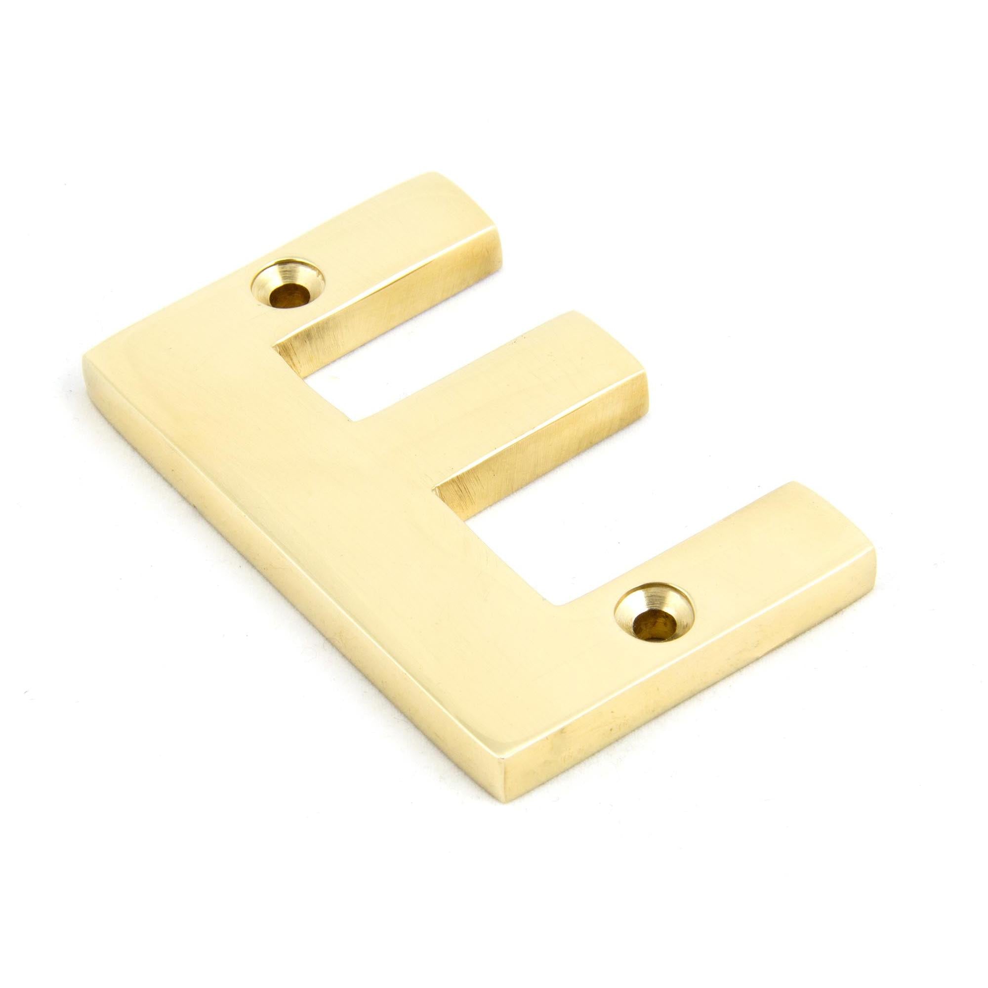 Polished Brass Letter E | From The Anvil - Letters - From The Anvil - Yester Home