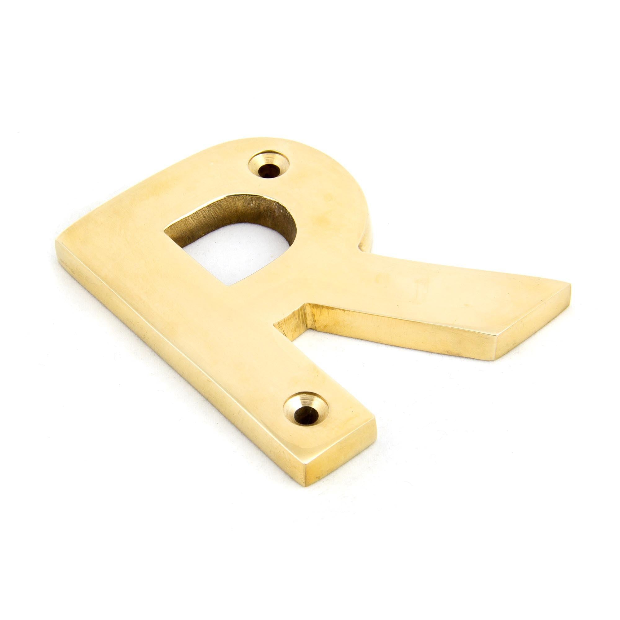 Polished Brass Letter R | From The Anvil - Letters - From The Anvil - Yester Home