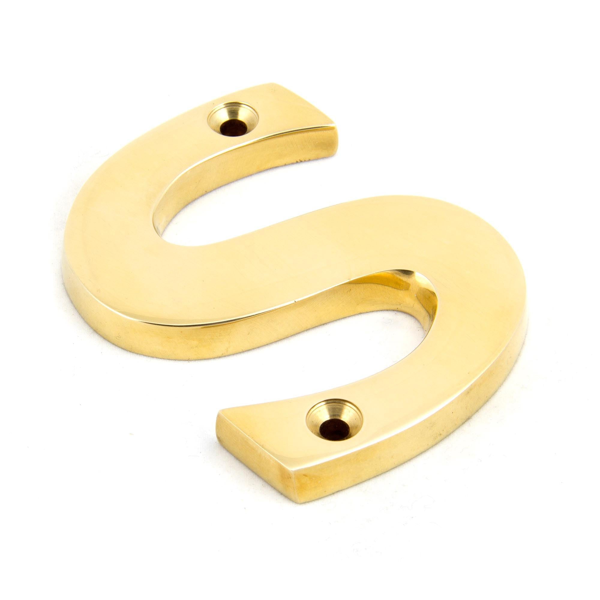 Polished Brass Letter S | From The Anvil - Letters - From The Anvil - Yester Home