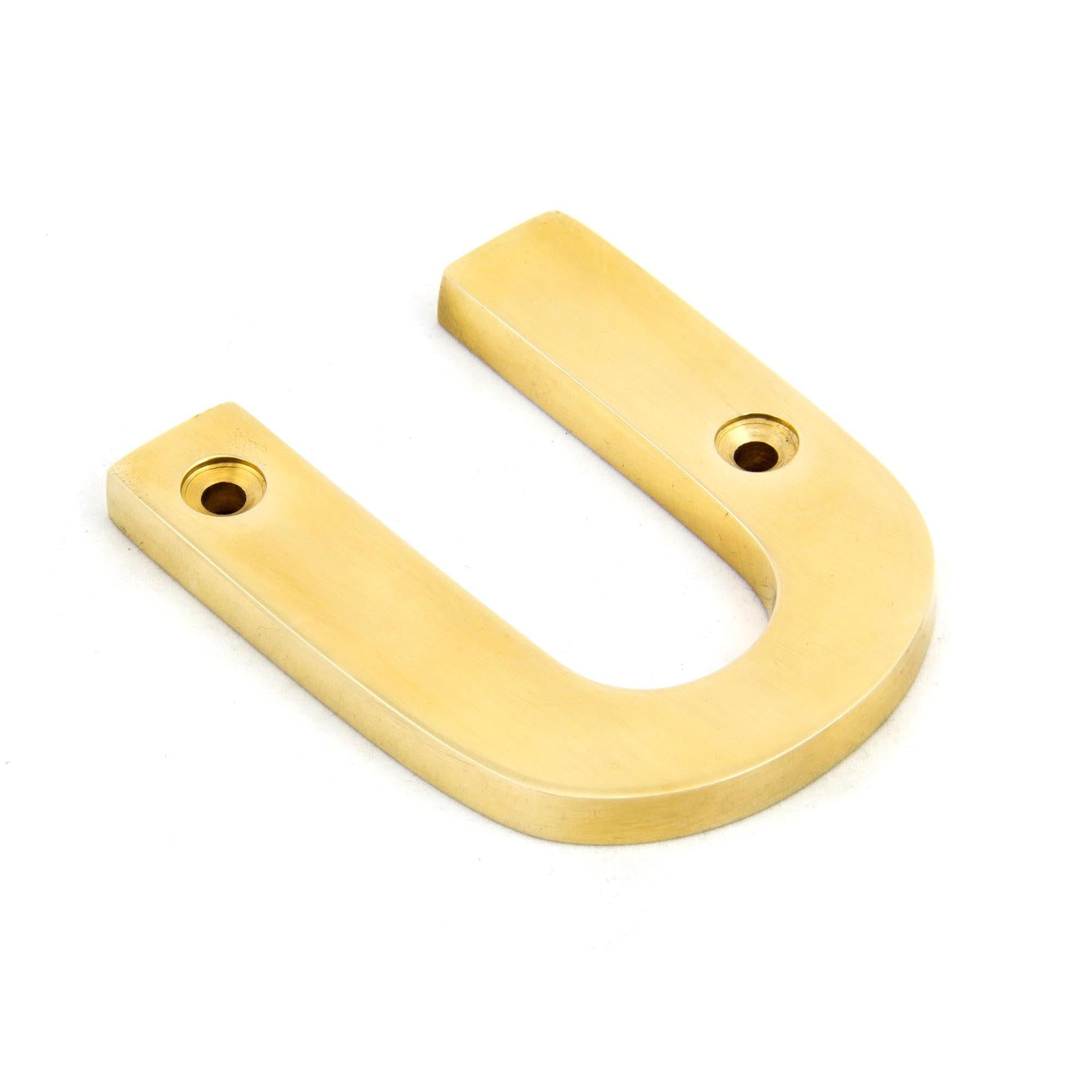 Polished Brass Letter U | From The Anvil - Letters - From The Anvil - Yester Home