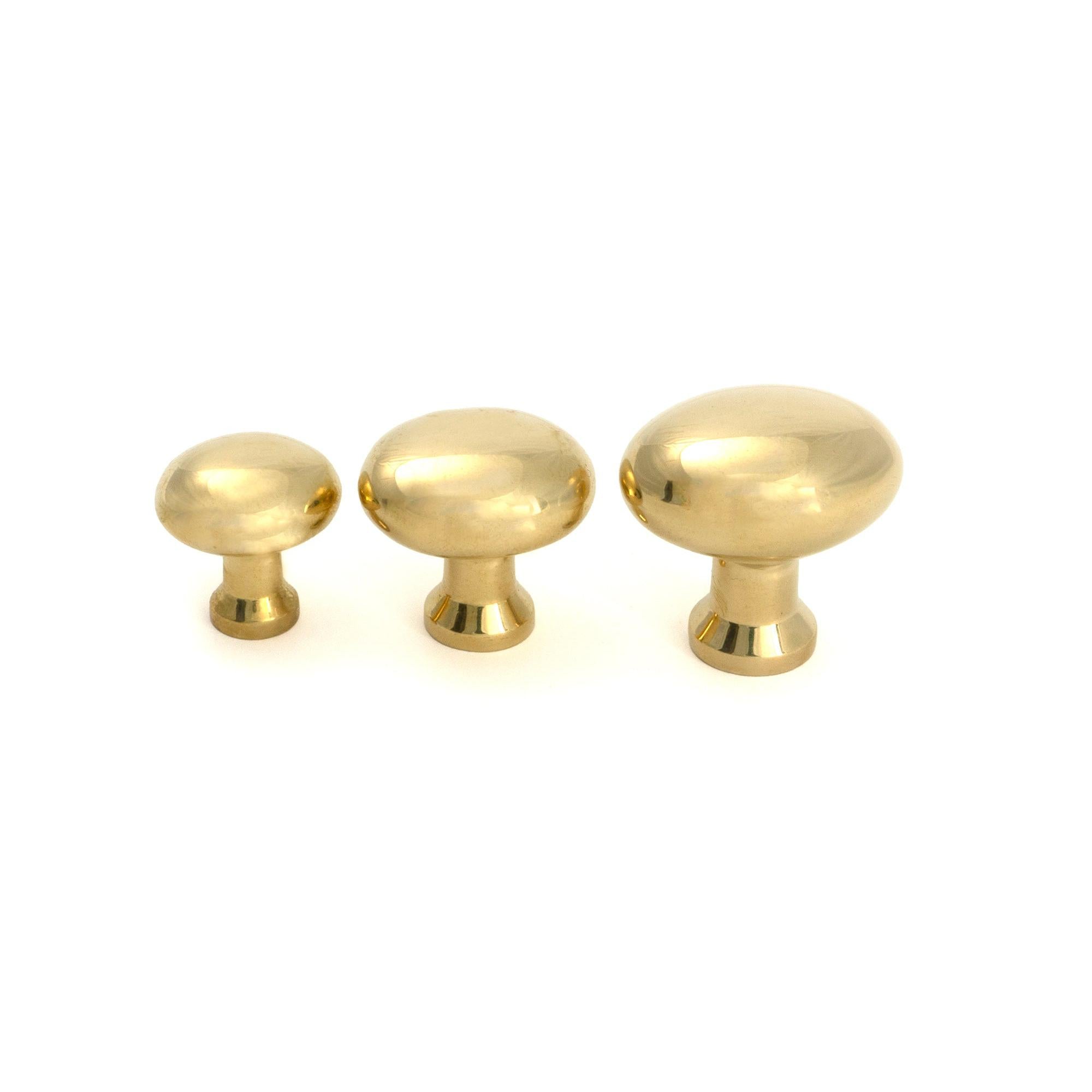 Polished Brass Moore Cabinet Knob - 32mm - Cabinet Knobs - From The Anvil - Yester Home