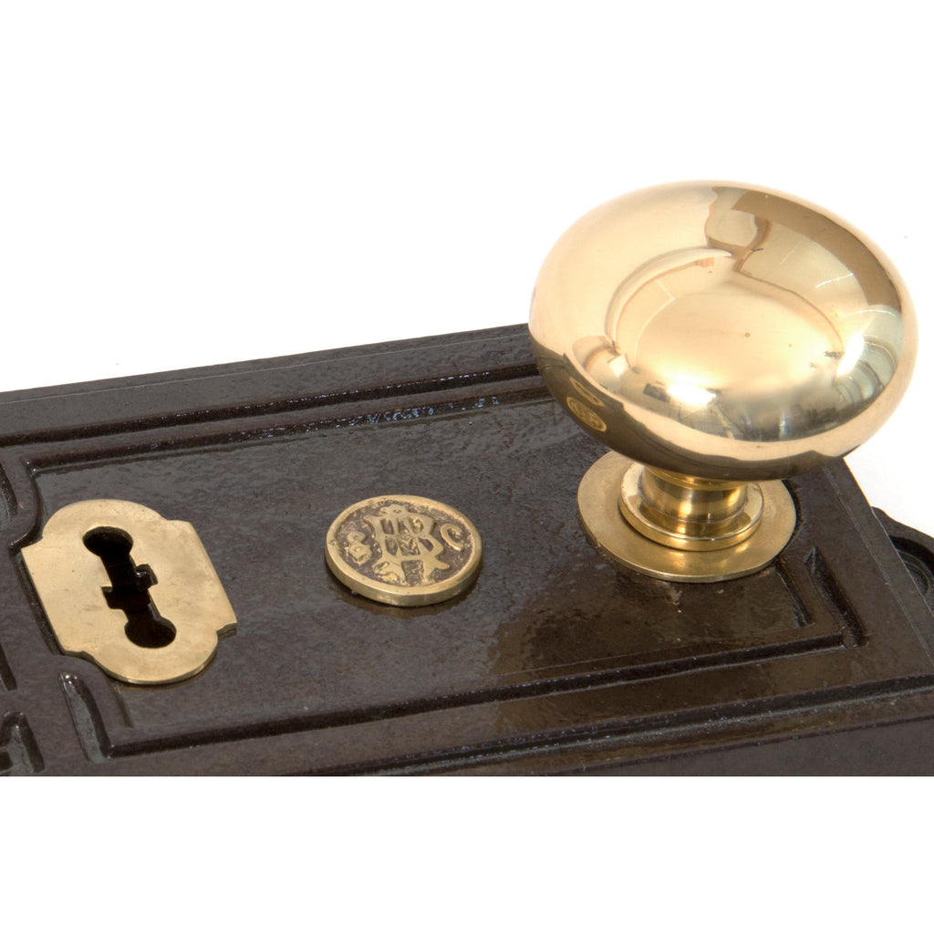 Polished Brass Mushroom Mortice/Rim Knob Set | From The Anvil-Mortice Knobs-Yester Home