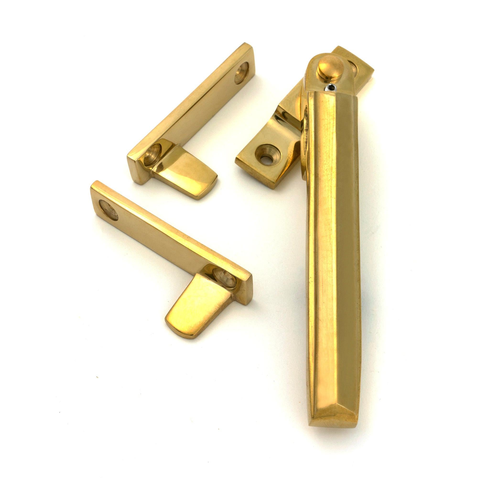 Polished Brass Night-Vent Locking Art Deco Fastener - Night-Vent Fasteners - From The Anvil - Yester Home