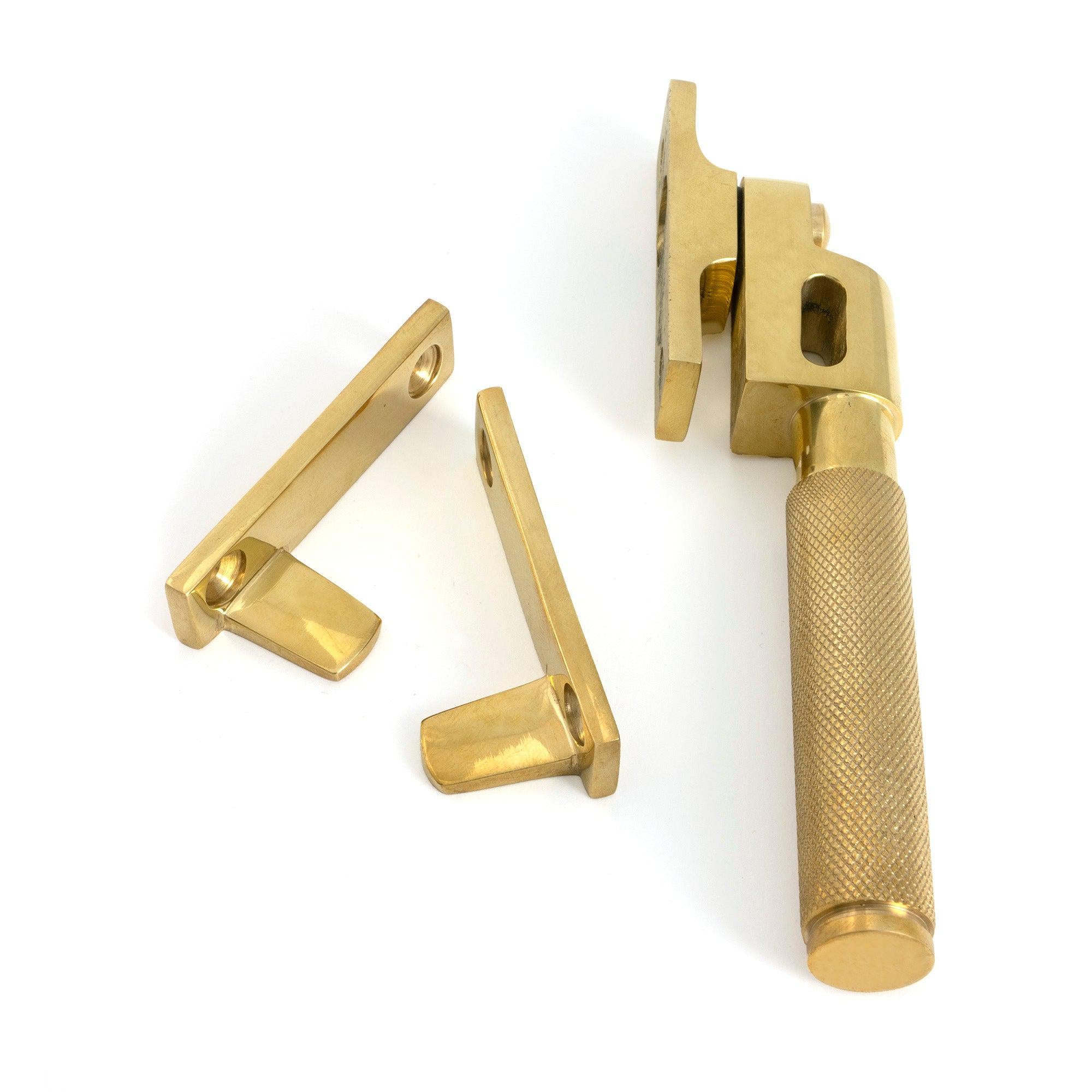Polished Brass Night-Vent Locking Brompton Fastener - Night-Vent Fasteners - From The Anvil - Yester Home