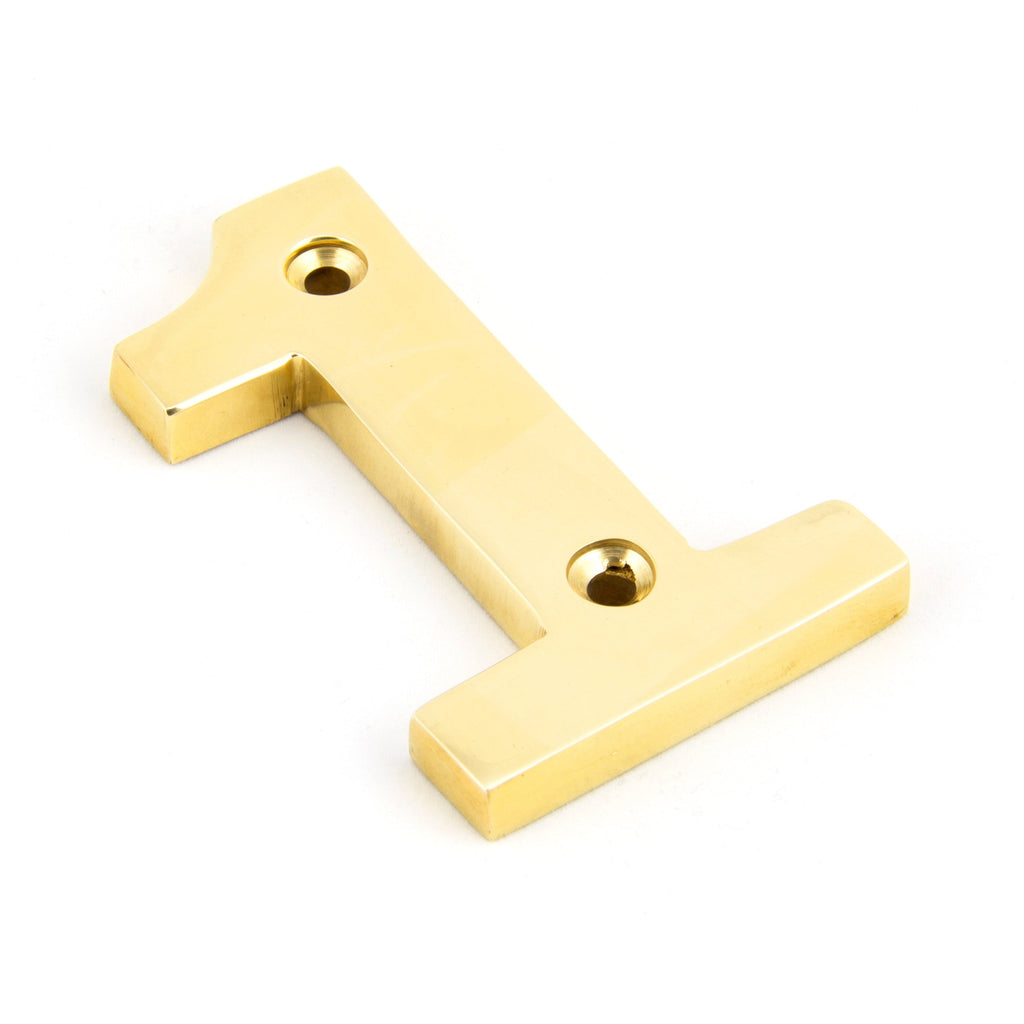 Polished Brass Numeral 1 | From The Anvil-Numerals-Yester Home