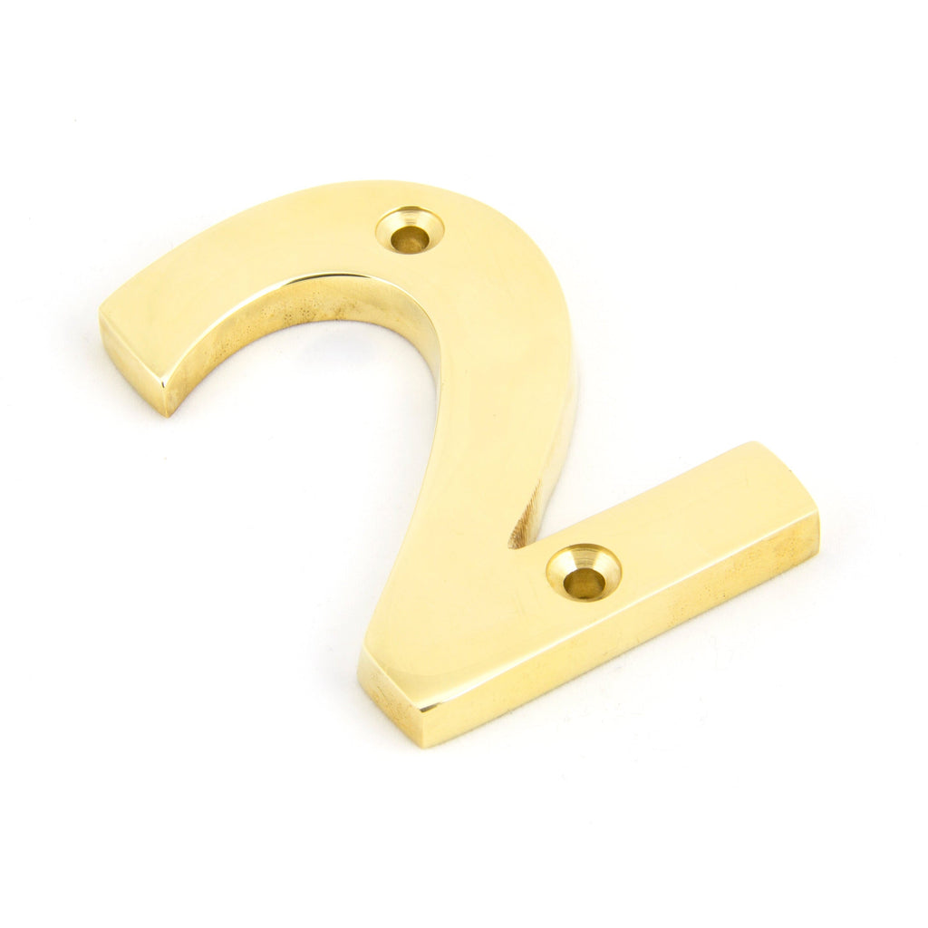 Polished Brass Numeral 2 | From The Anvil-Numerals-Yester Home