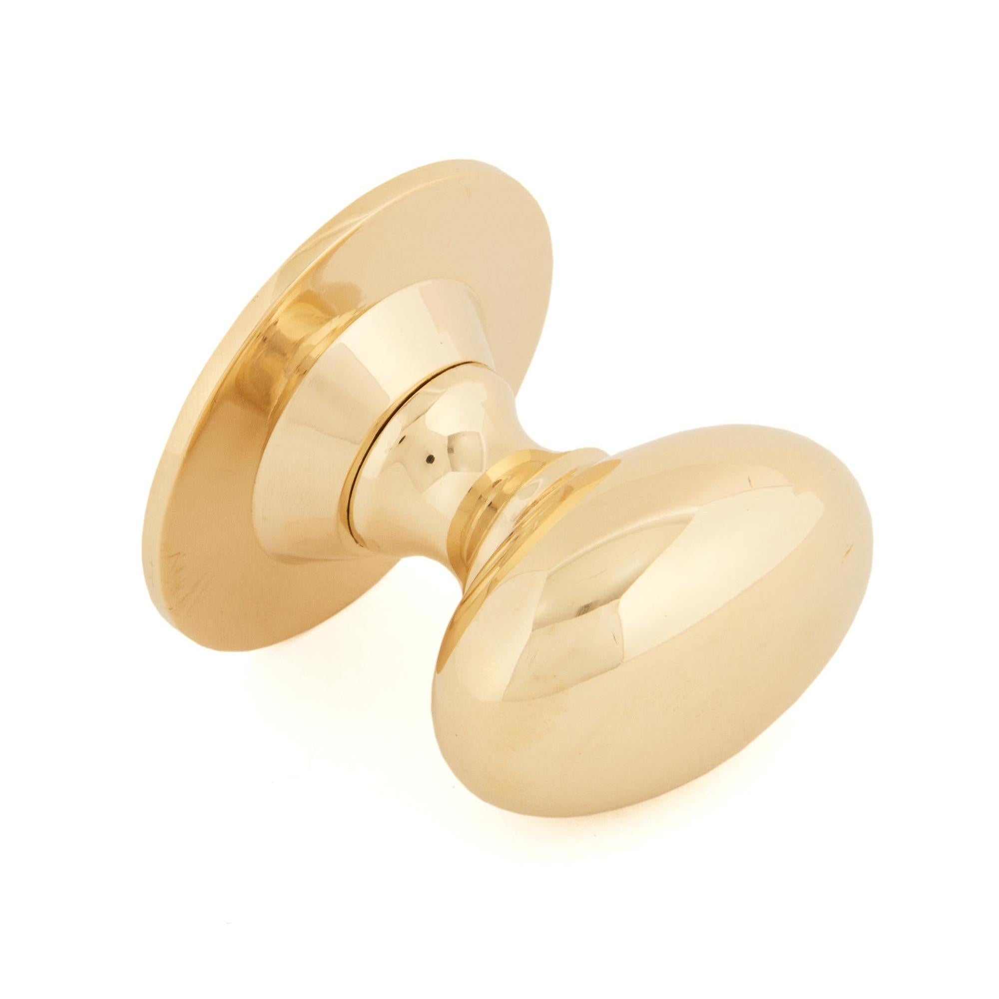 Polished Brass Oval Cabinet Knob 40mm | From The Anvil - Cabinet Knobs - From The Anvil - Yester Home