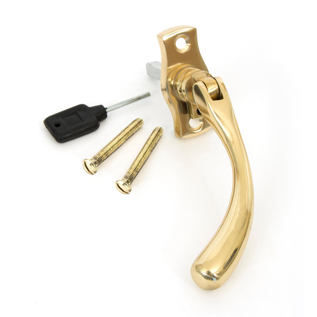 Polished Brass Peardrop Espag - LH | From The Anvil-Espag. Fasteners-Yester Home