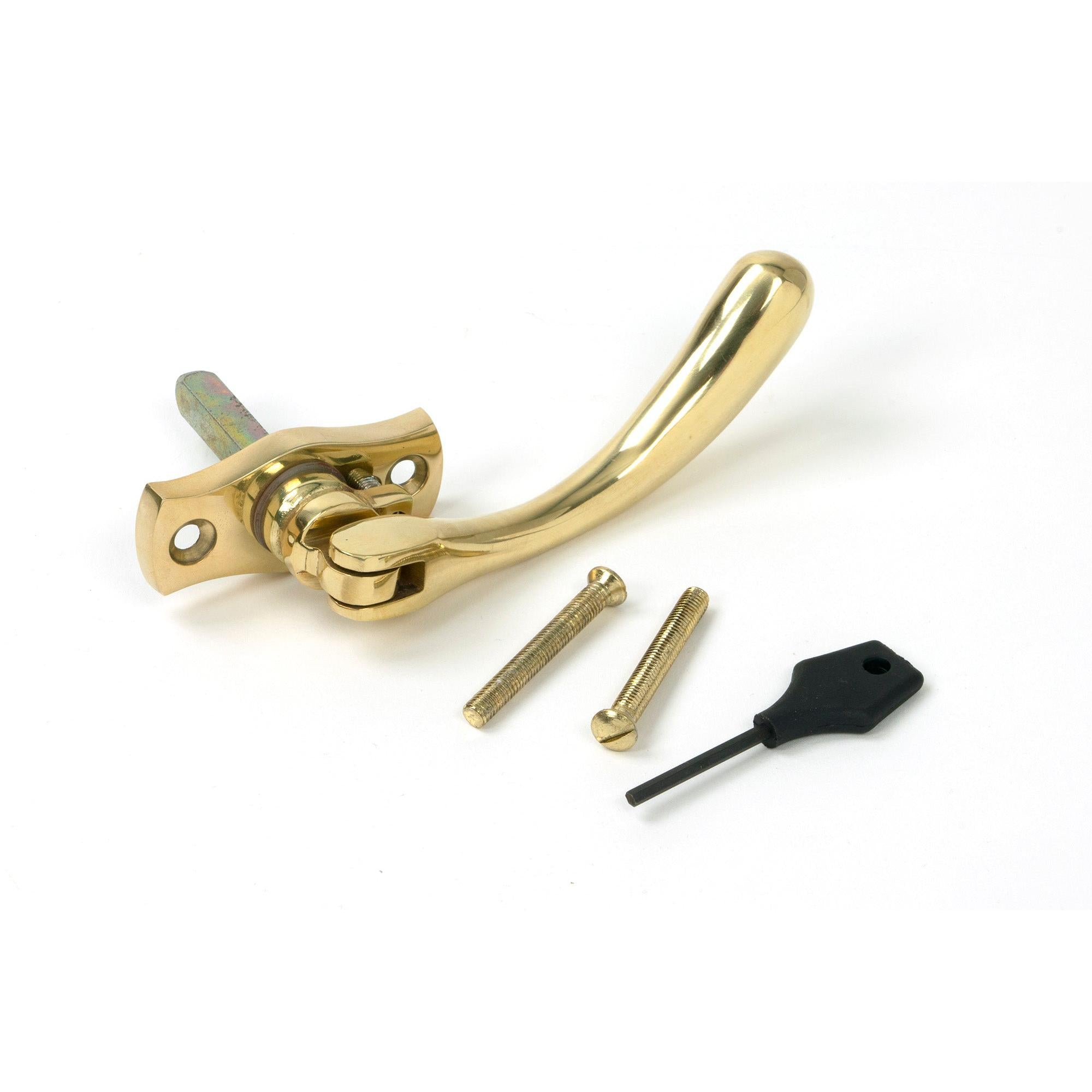 Polished Brass Peardrop Espag - RH | From The Anvil - Espag. Fasteners - From The Anvil - Yester Home