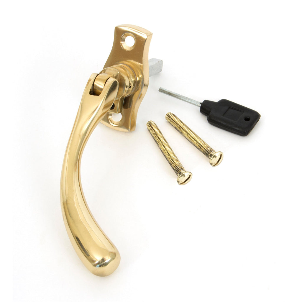 Polished Brass Peardrop Espag - RH | From The Anvil-Espag. Fasteners-Yester Home