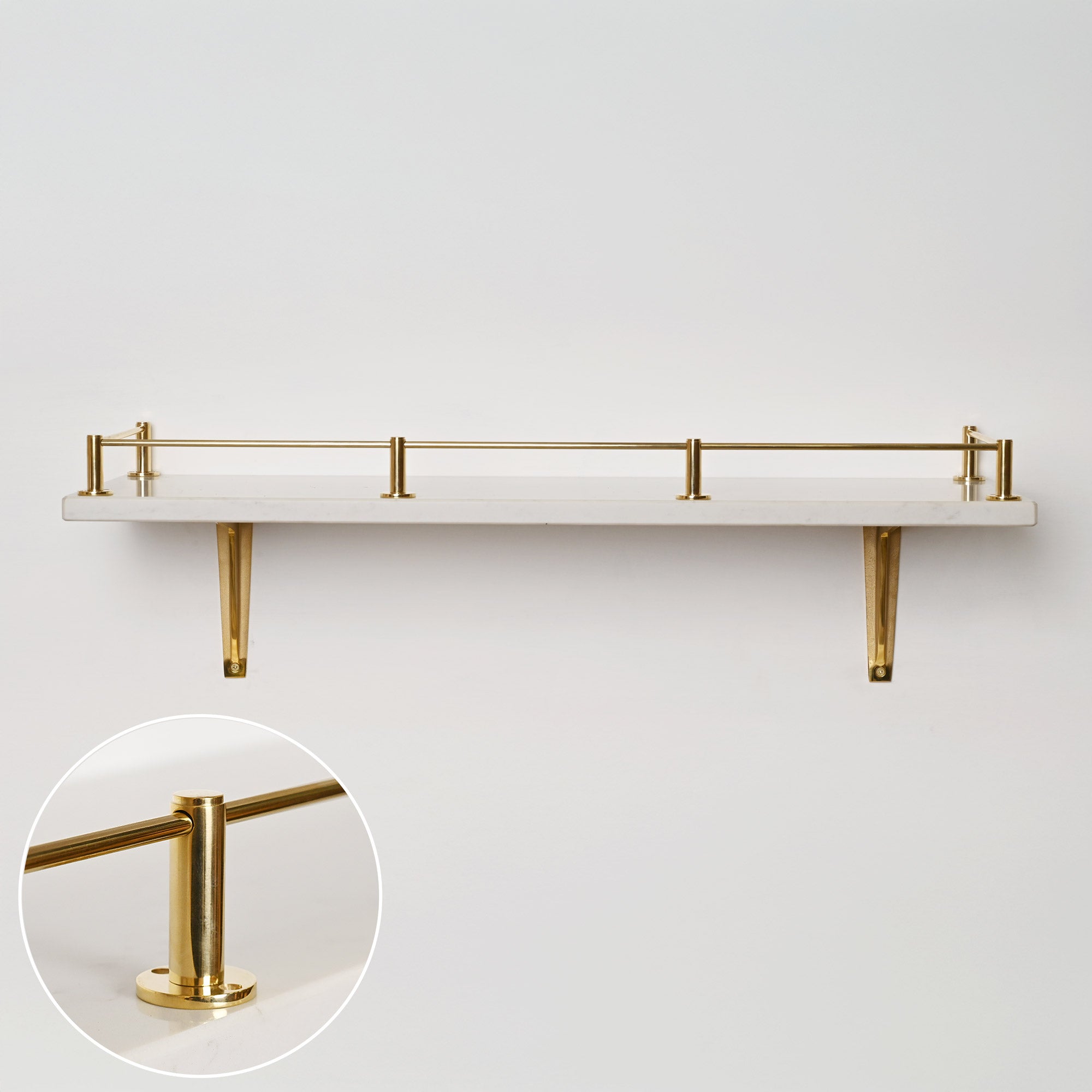 Round Bar Gallery Shelf Rail | Polished Brass - Gallery Rails - Yester Home - Yester Home
