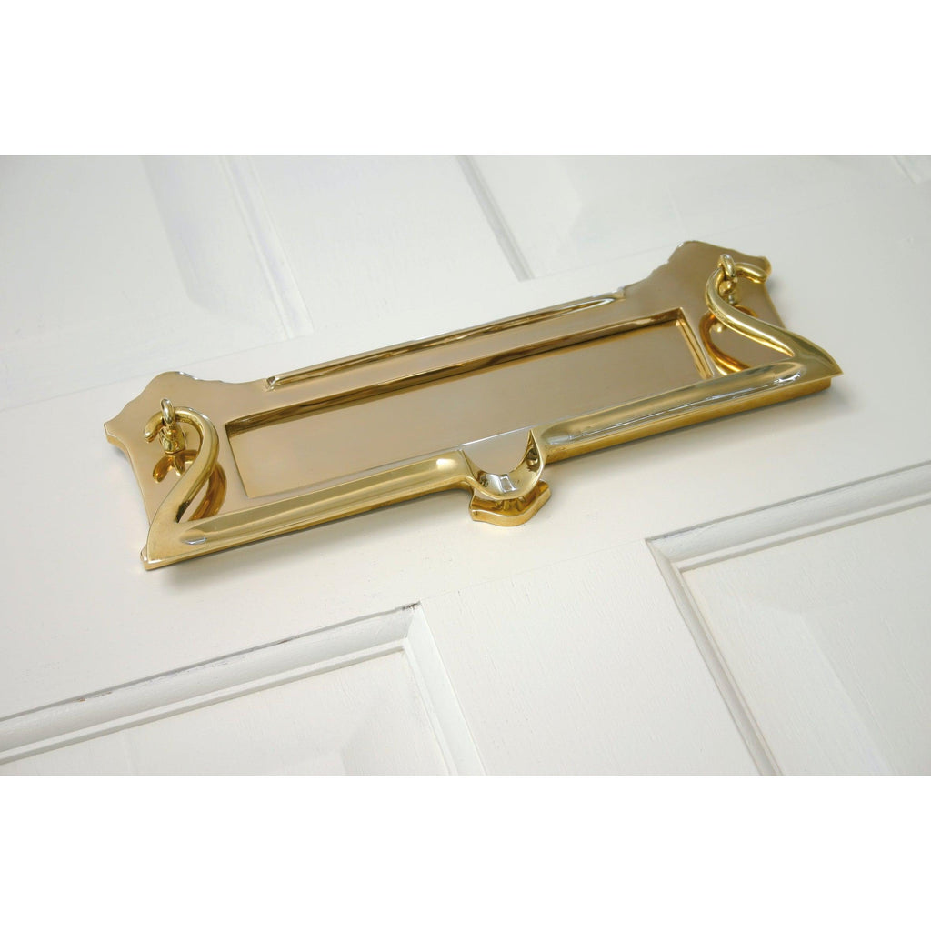 Polished Brass Postal Letter Plate | From The Anvil-Letter Plates-Yester Home