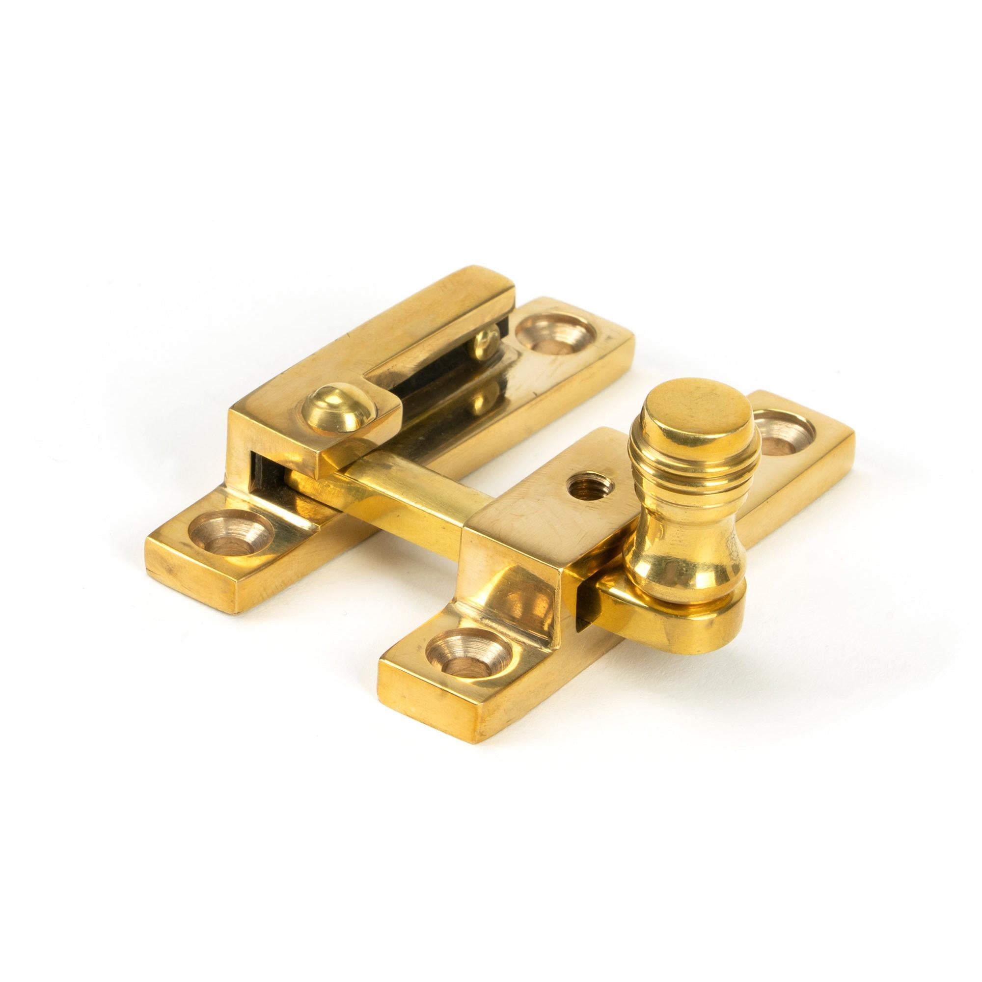 Polished Brass Prestbury Quadrant Fastener - Narrow | From The Anvil - Quadrant Fasteners - From The Anvil - Yester Home