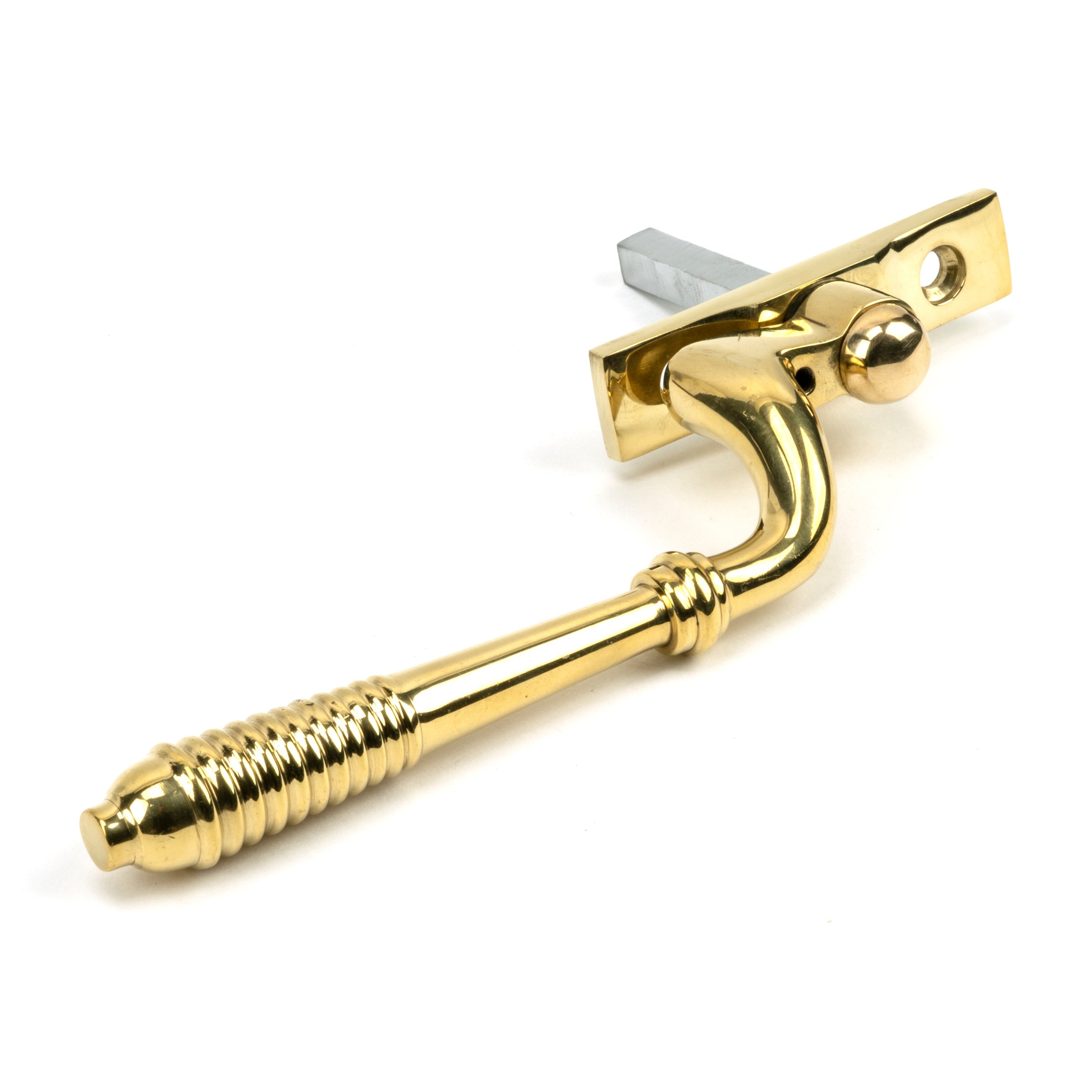 Polished Brass Reeded Espag - RH | From The Anvil-Espag. Fasteners-Yester Home
