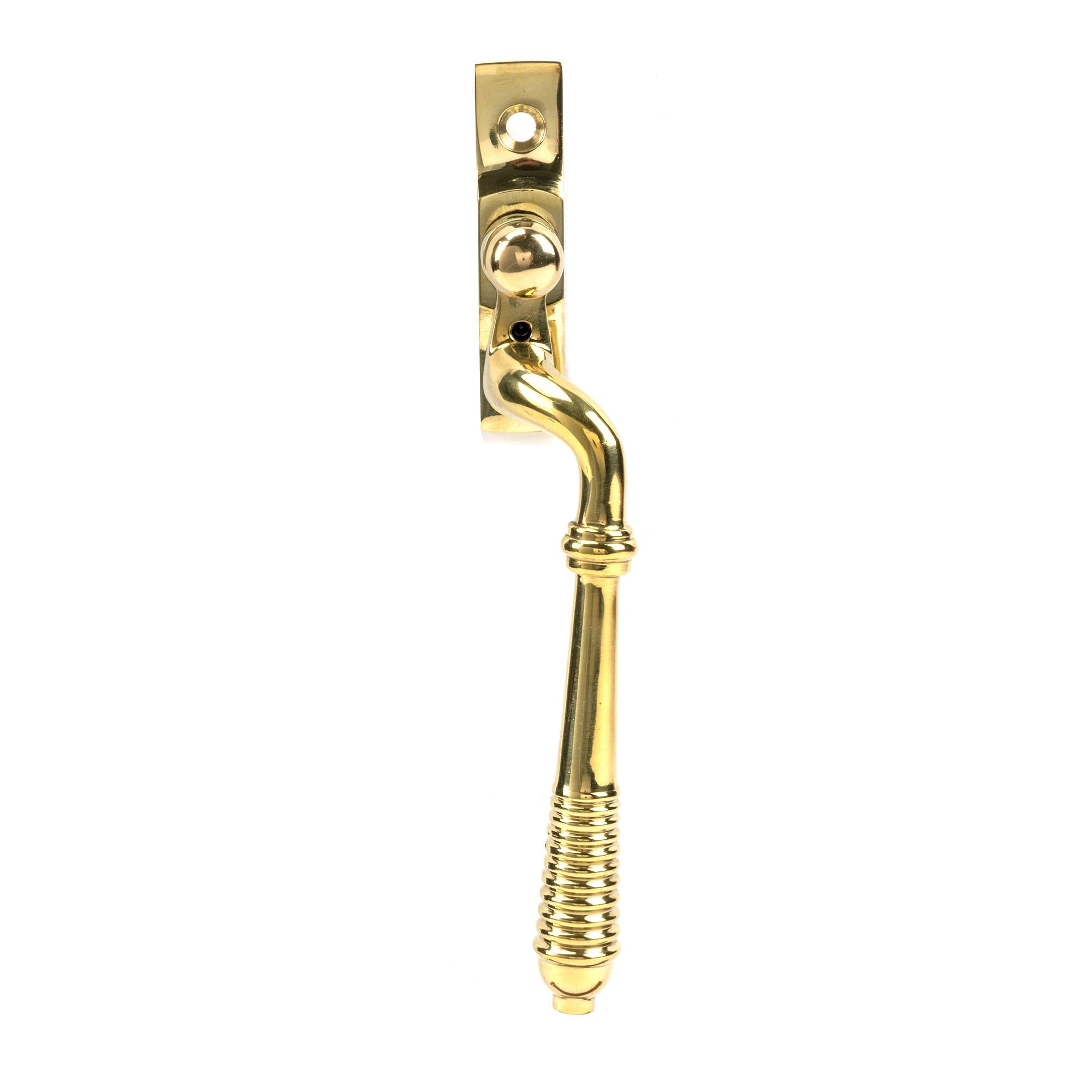 Polished Brass Reeded Espag - RH | From The Anvil - Espag. Fasteners - From The Anvil - Yester Home