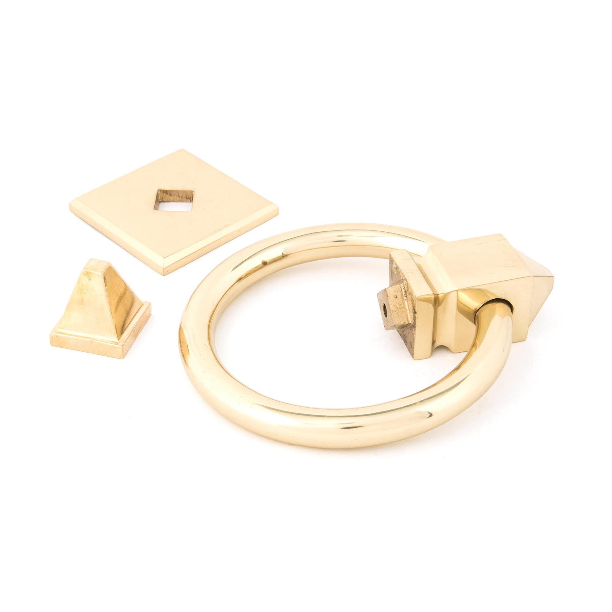 Polished Brass Ring Door Knocker | From The Anvil - Bolt-Through Door Knockers - From The Anvil - Yester Home