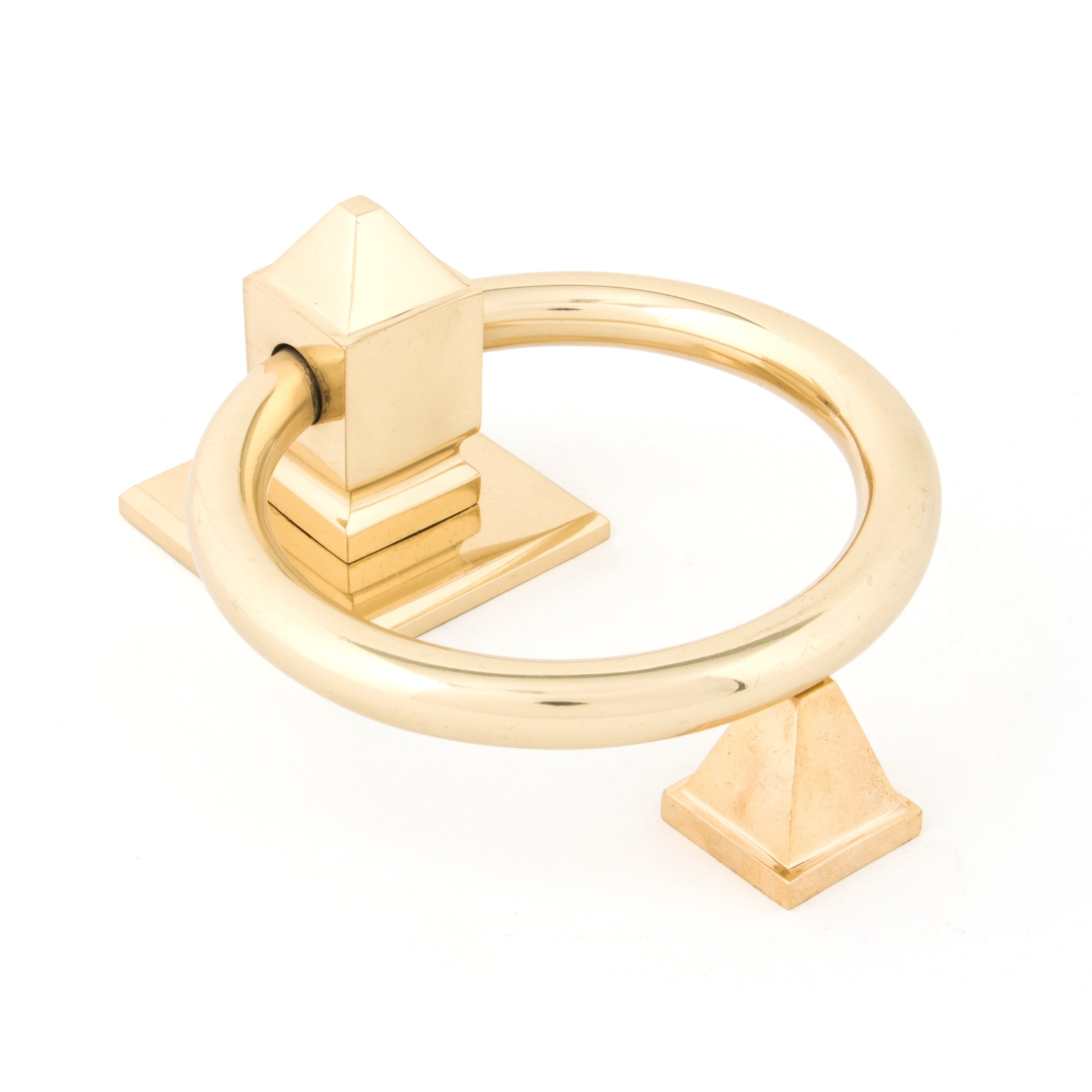 Polished Brass Ring Door Knocker | From The Anvil-Bolt-Through Door Knockers-Yester Home