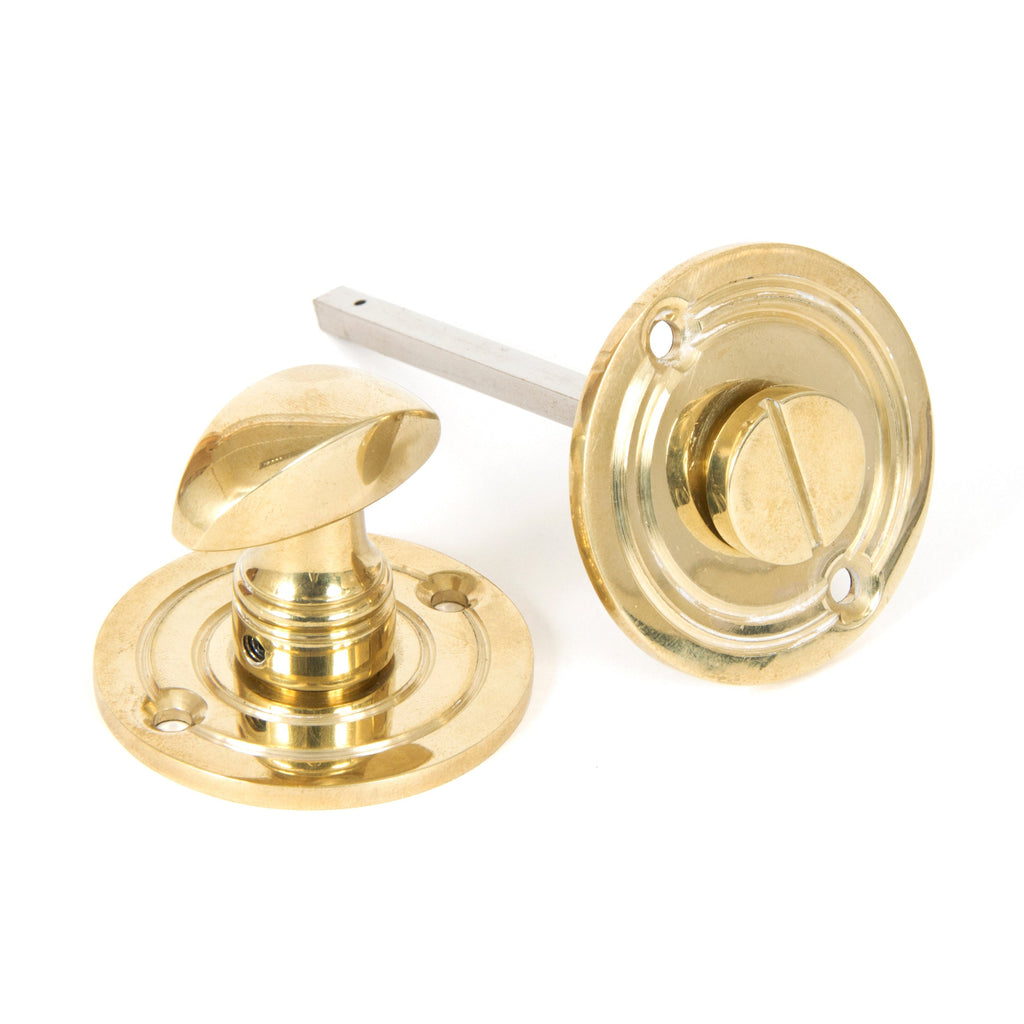 Polished Brass Round Bathroom Thumbturn | From The Anvil-Thumbturns-Yester Home