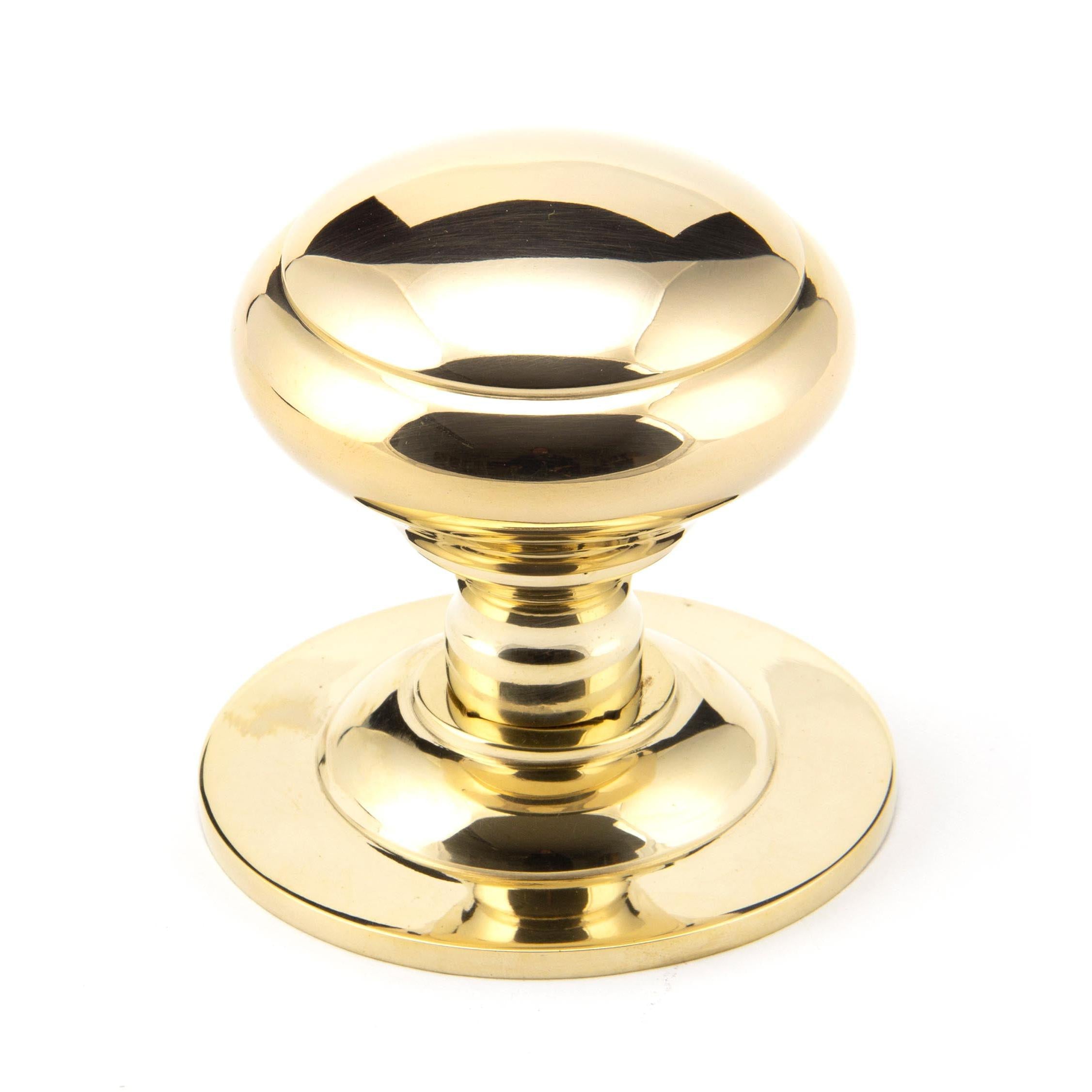 Polished Brass Round Centre Door Knob | From The Anvil - Centre Door Knobs - From The Anvil - Yester Home