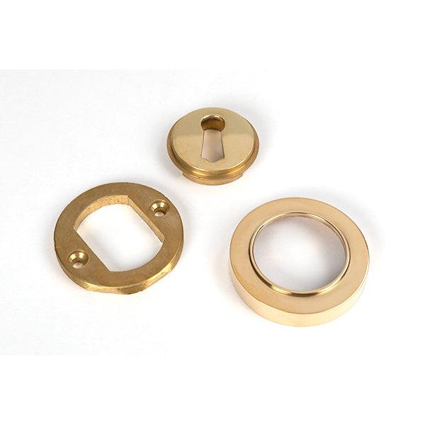 Polished Brass Round Escutcheon (Plain) | From The Anvil-Escutcheons-Yester Home