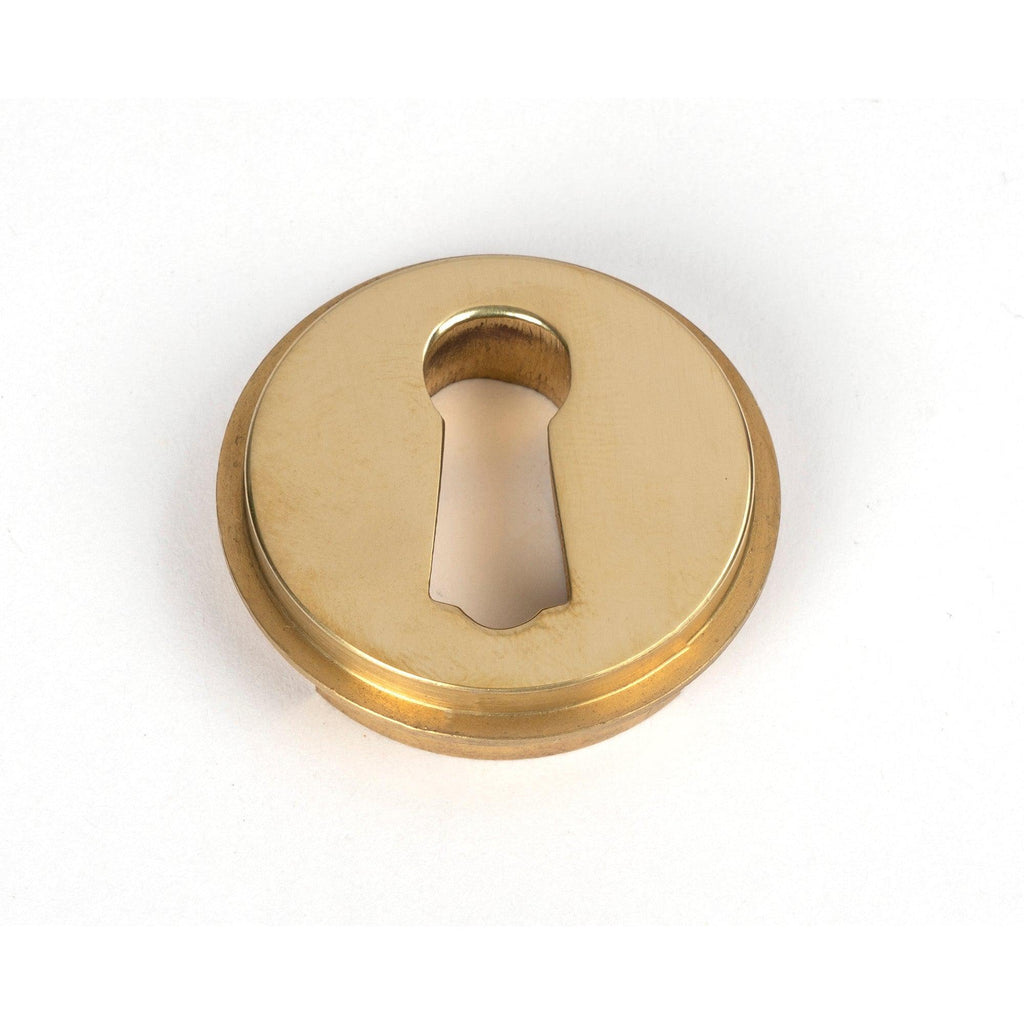 Polished Brass Round Escutcheon (Square) | From The Anvil-Escutcheons-Yester Home