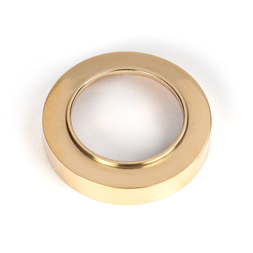 Polished Brass Round Euro Escutcheon (Plain) | From The Anvil-Euro Escutcheons-Yester Home